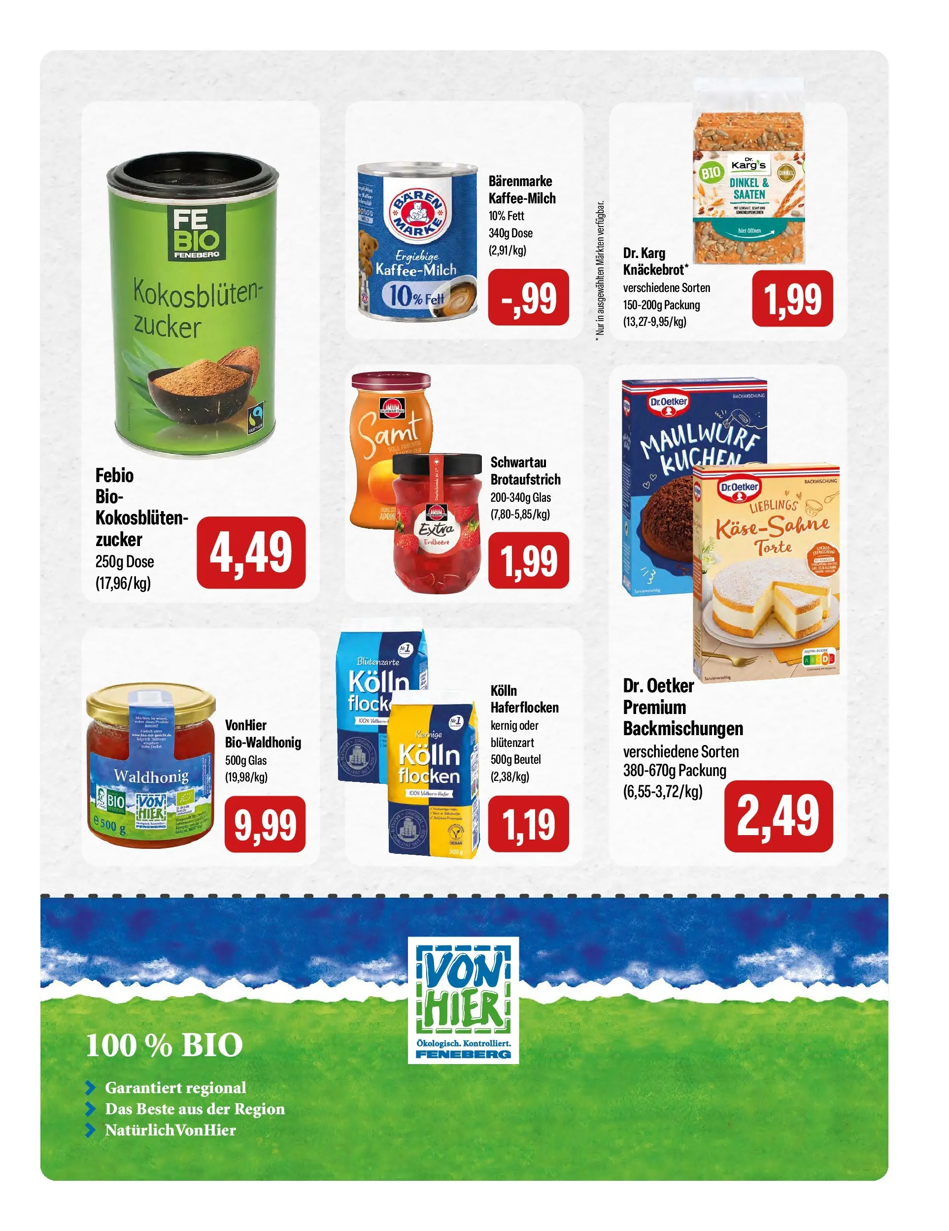 Feneberg Aktuelle Angebote (ab 08.04.2026) zum Blättern | Seite: 11 | Produkte: Kolln, Zucker, Kuchen, Flocken