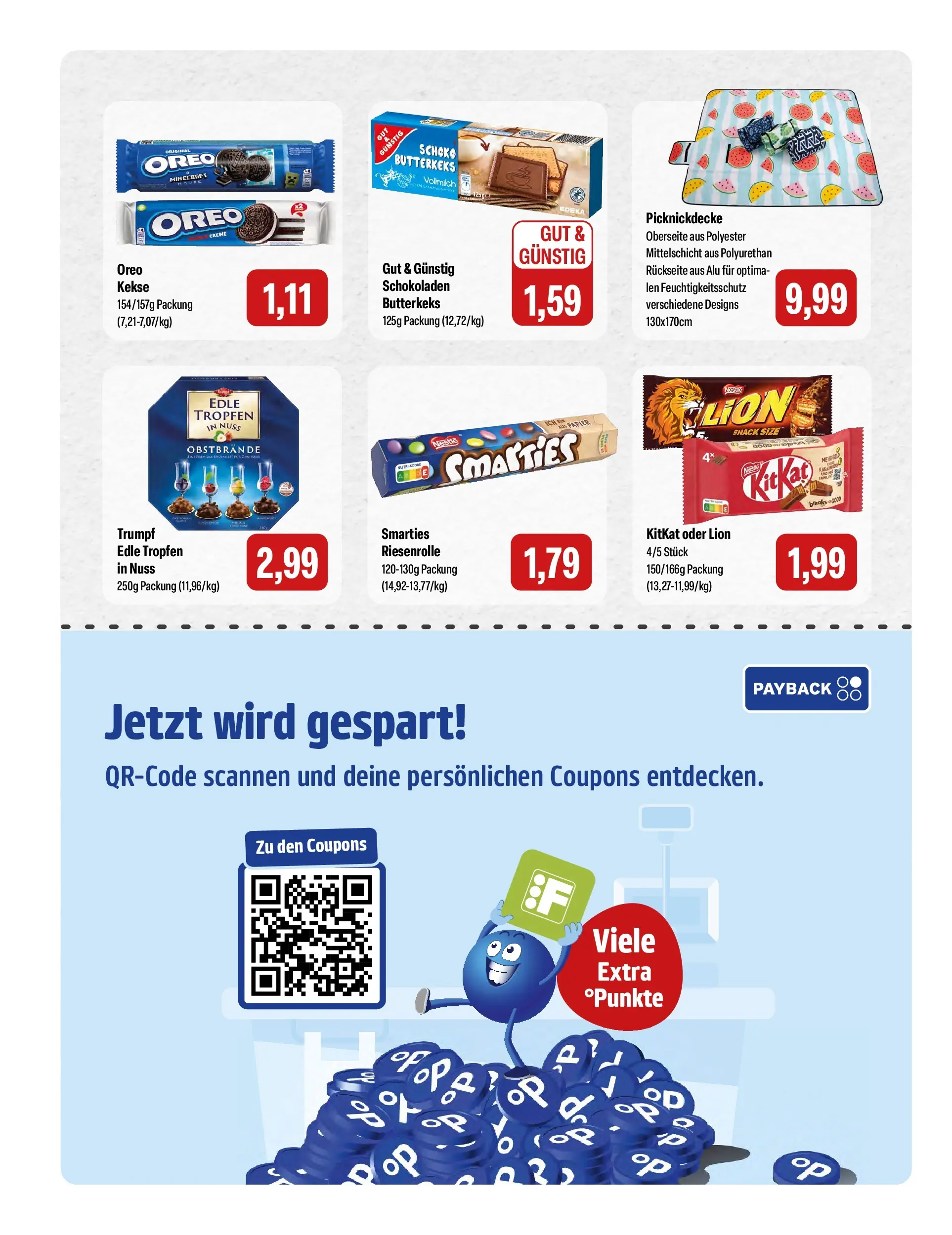 Feneberg Aktuelle Angebote (ab 08.04.2026) zum Blättern | Seite: 14 | Produkte: Smarties, Creme, Kekse