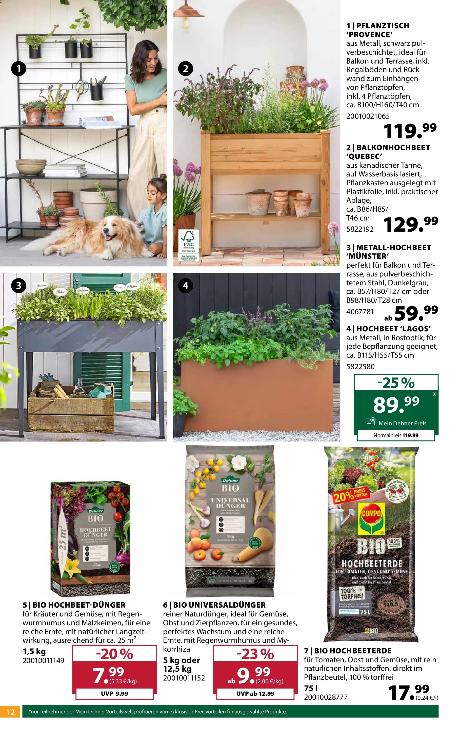 Dehner - Dehner: Garten & Zoo von 07.04.2026 - Aktuelle Angebote | Seite: 12 | Produkte: Gemüse, Obst