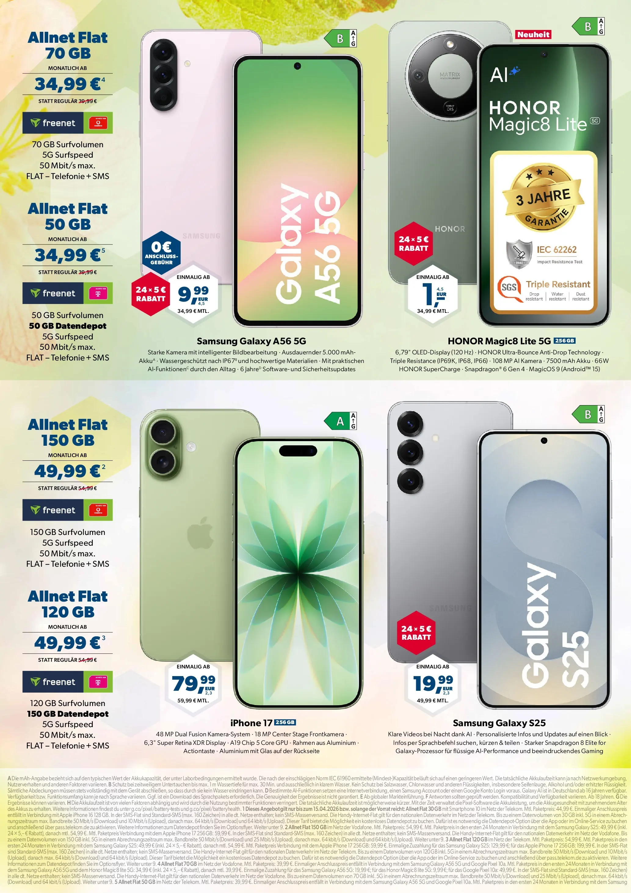 Angebote - Unsere Angebote: Tarife, Handys und mehr (ab 06.04.2026) zum Blättern | Seite: 2 | Produkte: Samsung, Iphone, Apple, Wasser