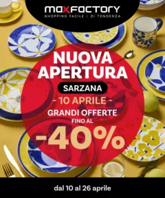 Anteprima del volantino Offerte - Nuova Apertura Sarzana valido a partire dal 09.04.2026 Anteprima del volantino Offerte - Nuova Apertura Sarzana valido a partire dal 09.04.2026