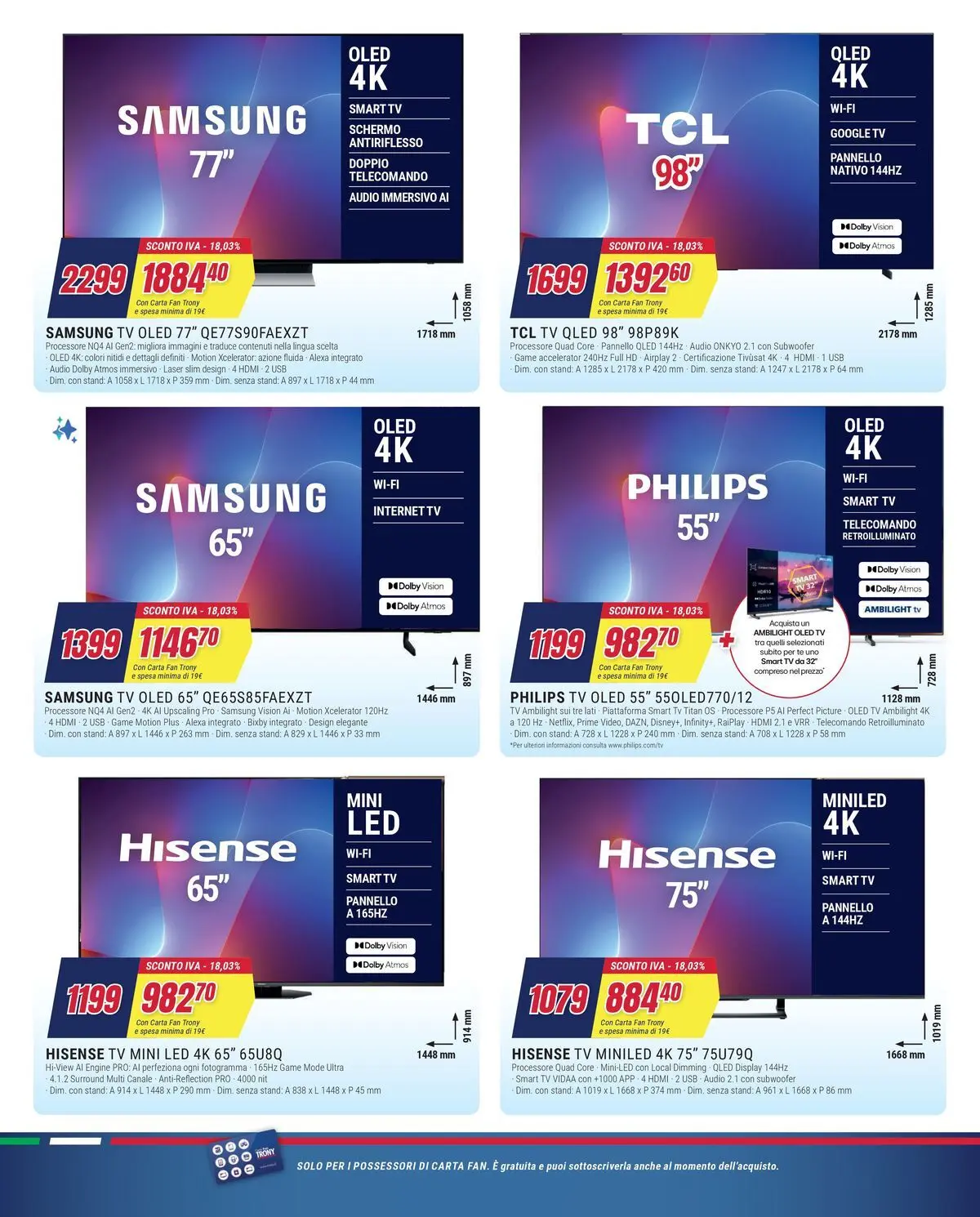 ﻿Trony volantino dal ﻿01/04/2026﻿ > ﻿Anteprima | Pagina: 3 | Prodotti: Schermo, TV, Fan, Samsung