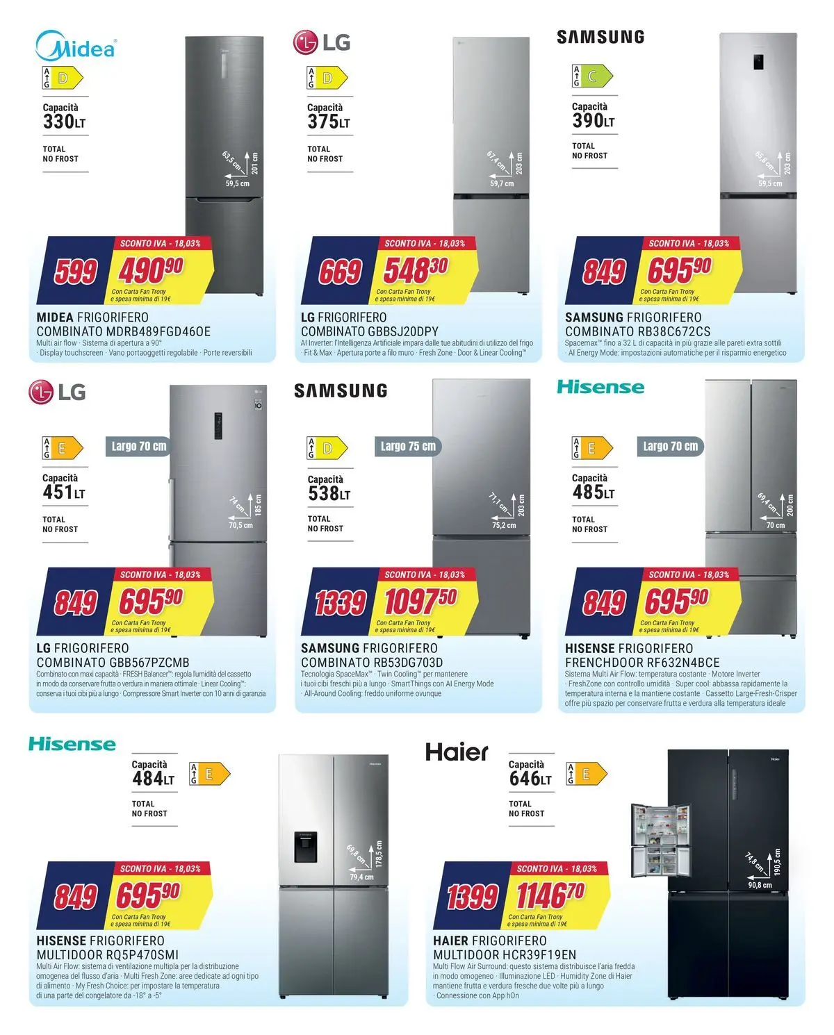 ﻿Trony volantino dal ﻿01/04/2026﻿ > ﻿Anteprima | Pagina: 7 | Prodotti: Frutta, Frigorifero, Fan, Samsung