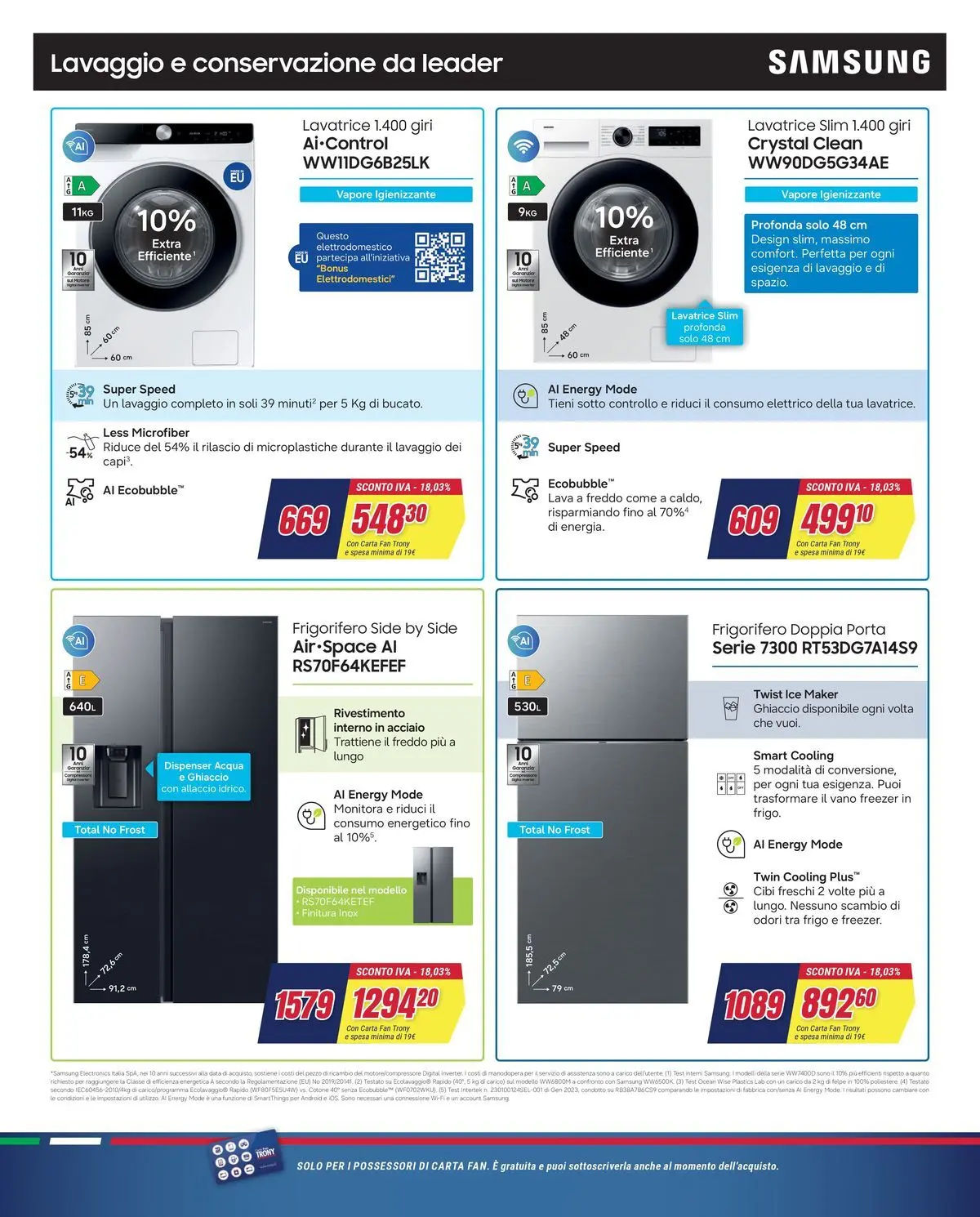 ﻿Trony volantino dal ﻿01/04/2026﻿ > ﻿Anteprima | Pagina: 9 | Prodotti: Acqua, Lavatrice, Data, Frigorifero