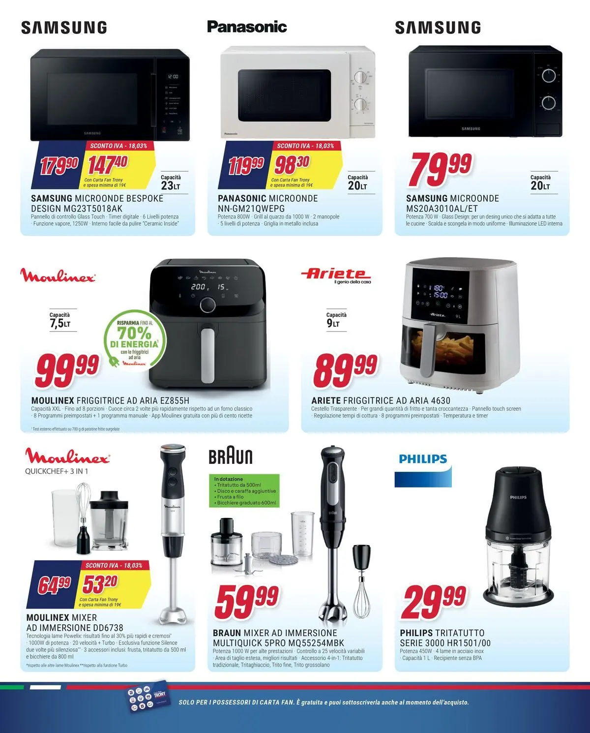 ﻿Trony volantino dal ﻿01/04/2026﻿ > ﻿Anteprima | Pagina: 13 | Prodotti: Friggitrice ad aria, Cucine, Disco, Samsung