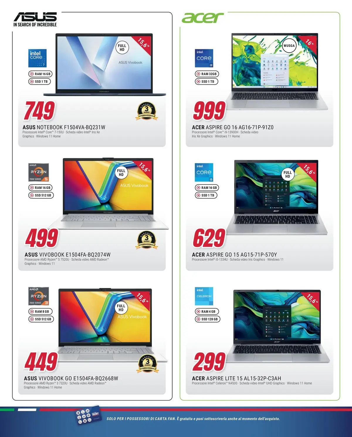 ﻿Trony volantino dal ﻿01/04/2026﻿ > ﻿Anteprima | Pagina: 20 | Prodotti: Notebook, Video