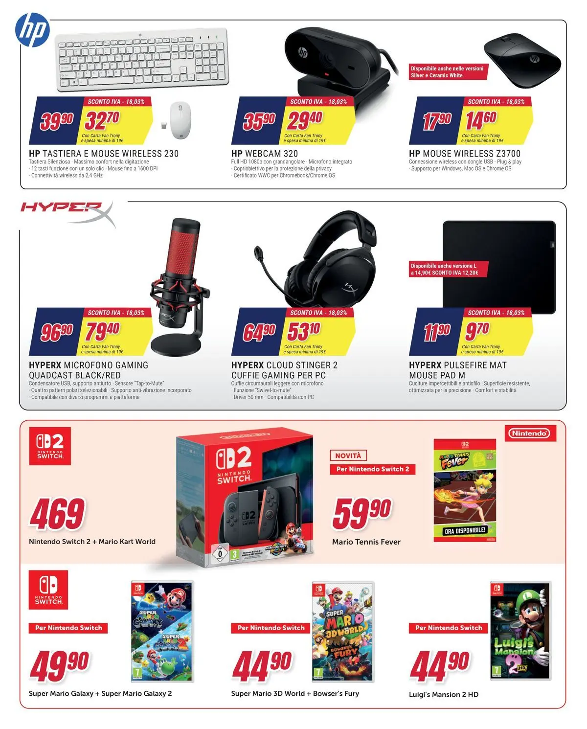 ﻿Trony volantino dal ﻿01/04/2026﻿ > ﻿Anteprima | Pagina: 25 | Prodotti: Webcam, PC, Tastiera, USB