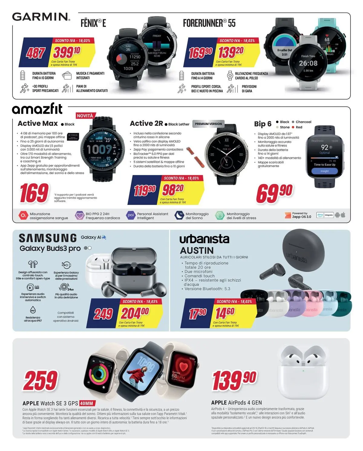 ﻿Trony volantino dal ﻿01/04/2026﻿ > ﻿Anteprima | Pagina: 29 | Prodotti: Auricolari, Audio, Fan, Samsung