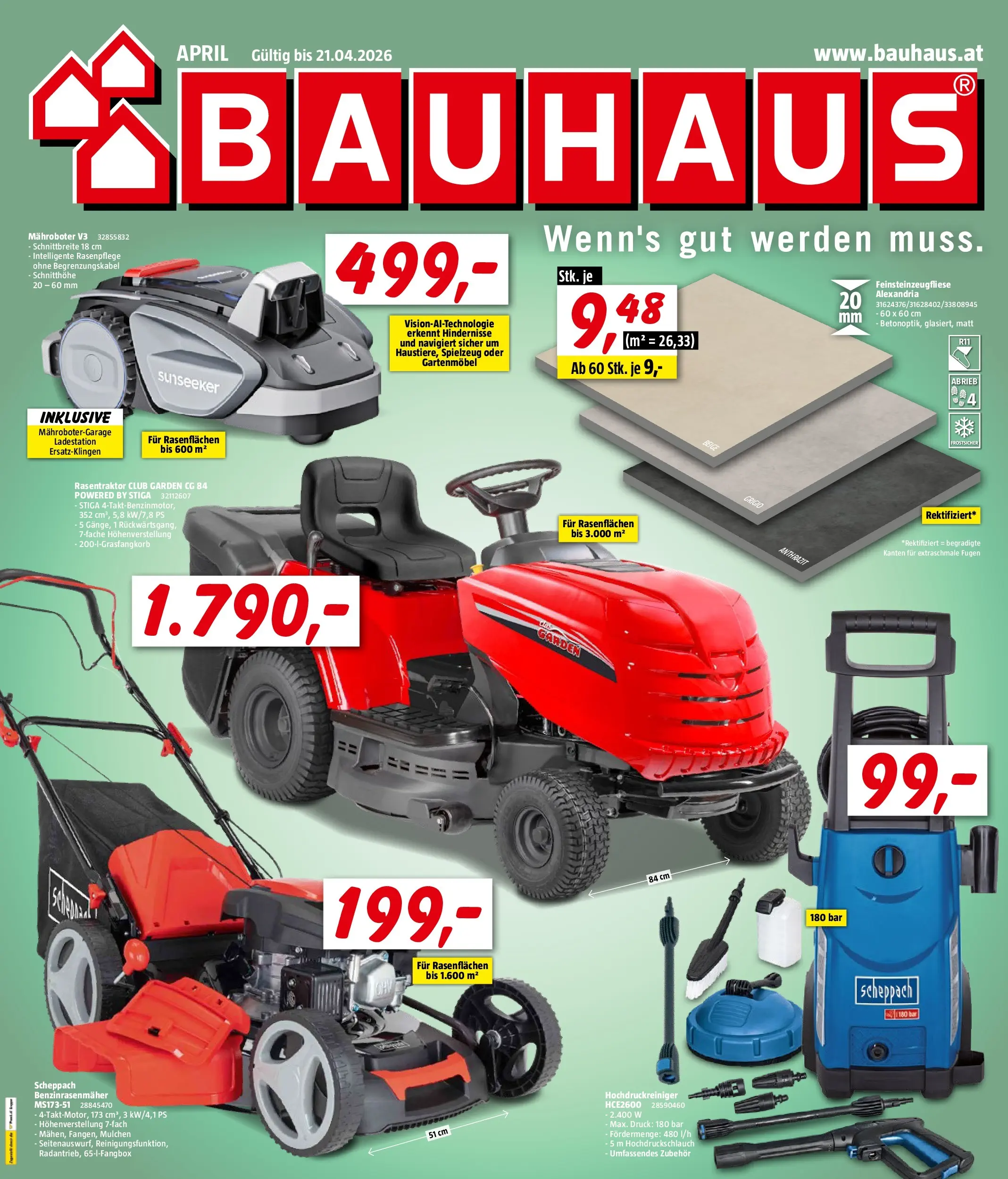 Bauhaus Pasching, Wels, Steyr von 01.04.2026 - Aktuelle Angebote | Seite: 1 | Produkte: Gartenmöbel