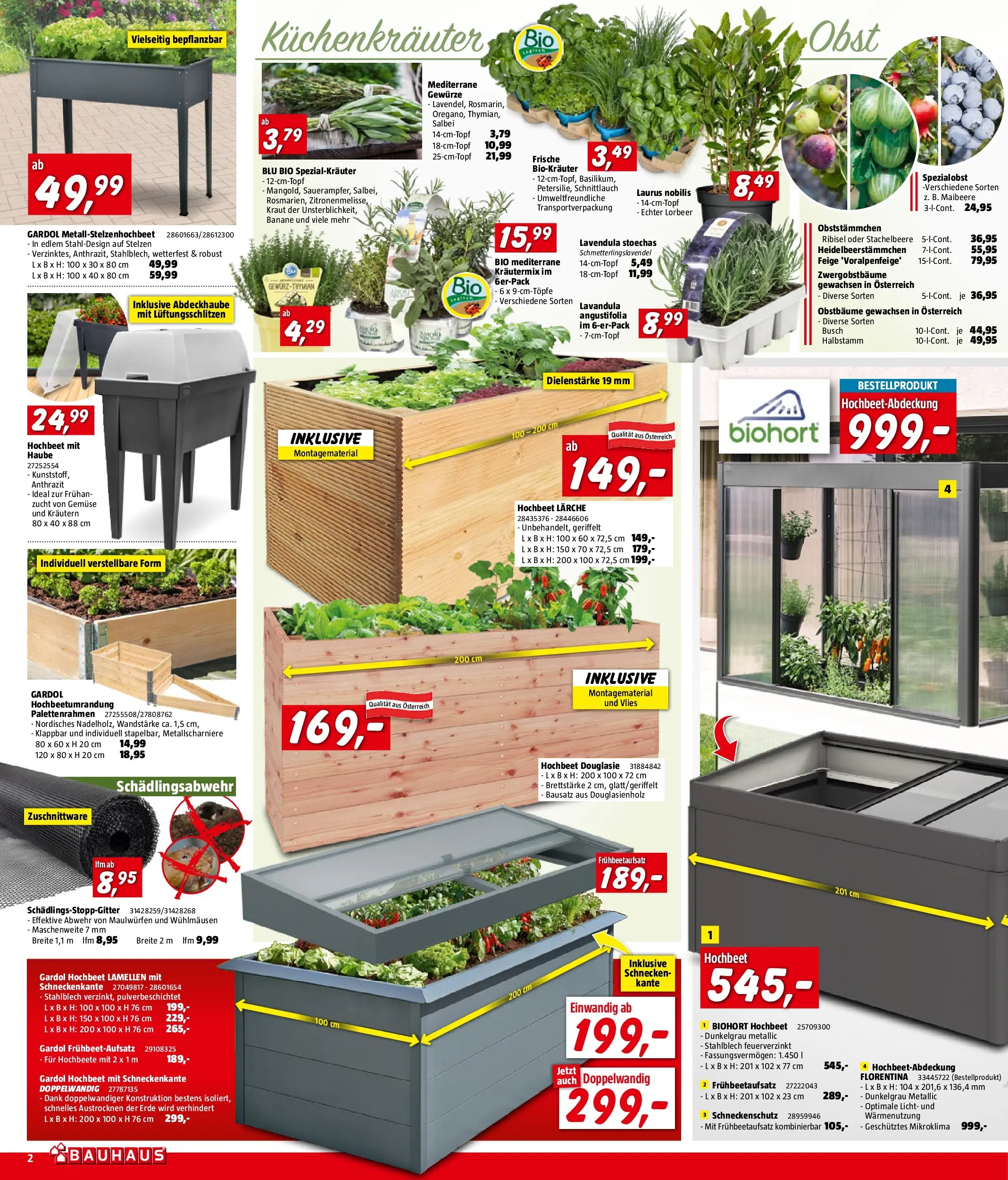 Bauhaus Pasching, Wels, Steyr von 01.04.2026 - Aktuelle Angebote | Seite: 2 | Produkte: Gewürze, Gemüse, Obst, Kraut