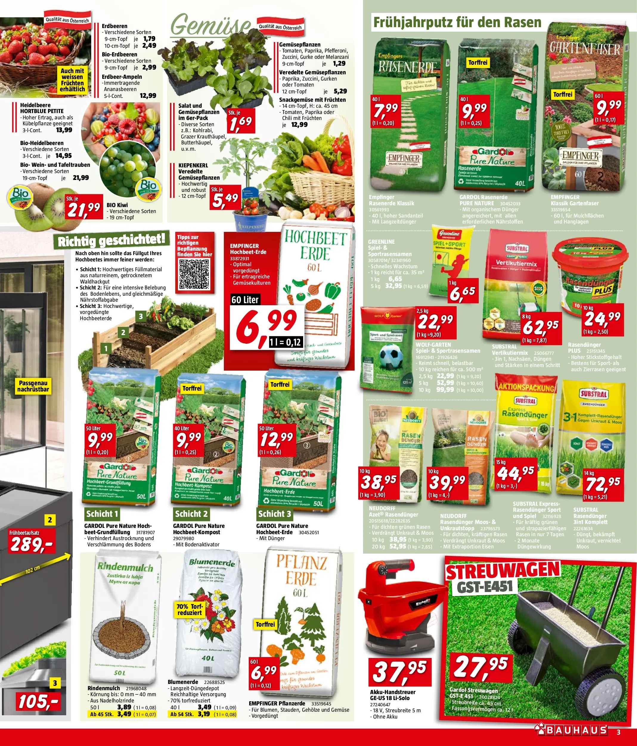 Bauhaus Pasching, Wels, Steyr von 01.04.2026 - Aktuelle Angebote | Seite: 3 | Produkte: Kiwi, Gurken, Salat, Wein