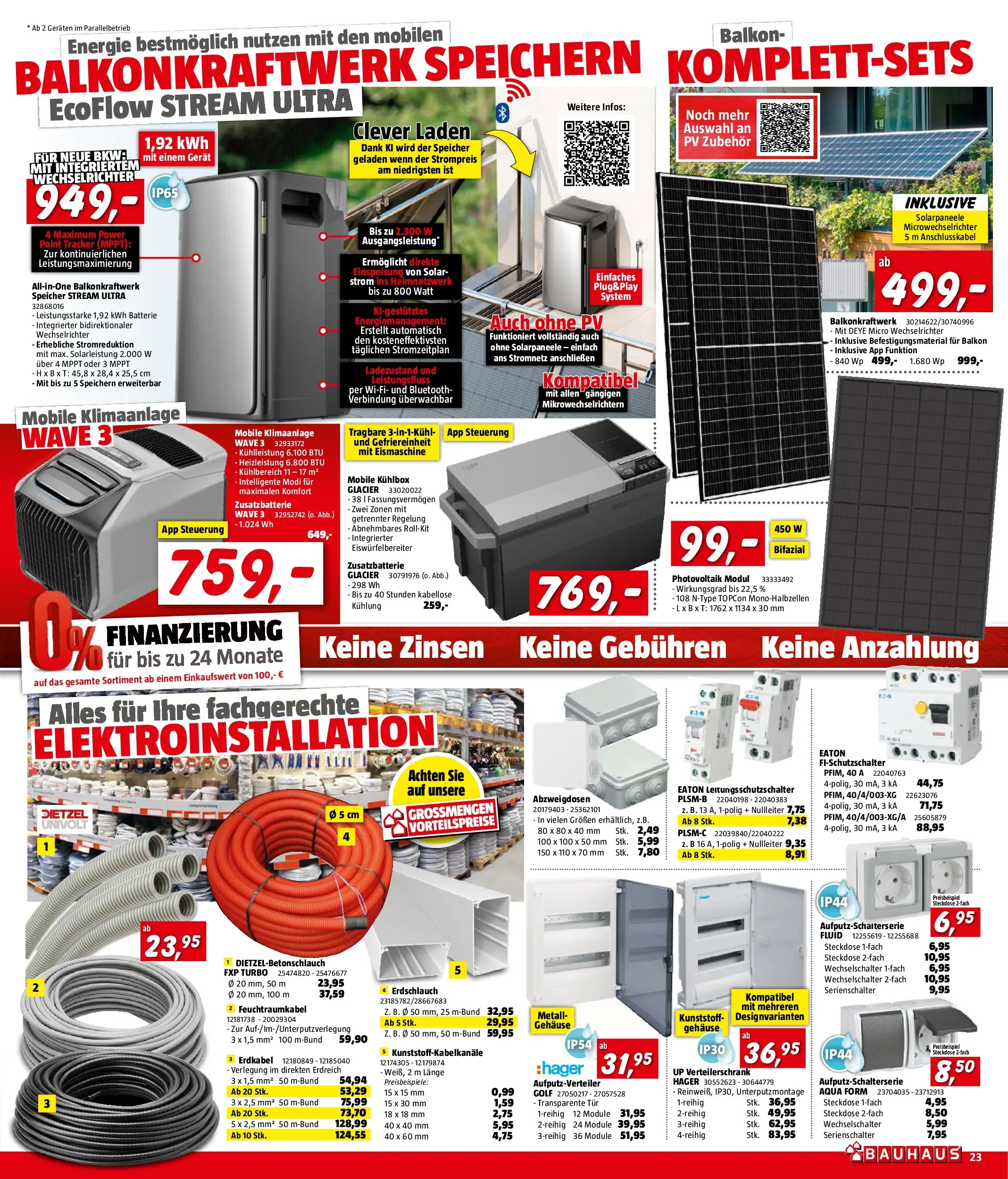 Bauhaus Pasching, Wels, Steyr von 01.04.2026 - Aktuelle Angebote | Seite: 23 | Produkte: Klimaanlage, Steckdose, Batterie