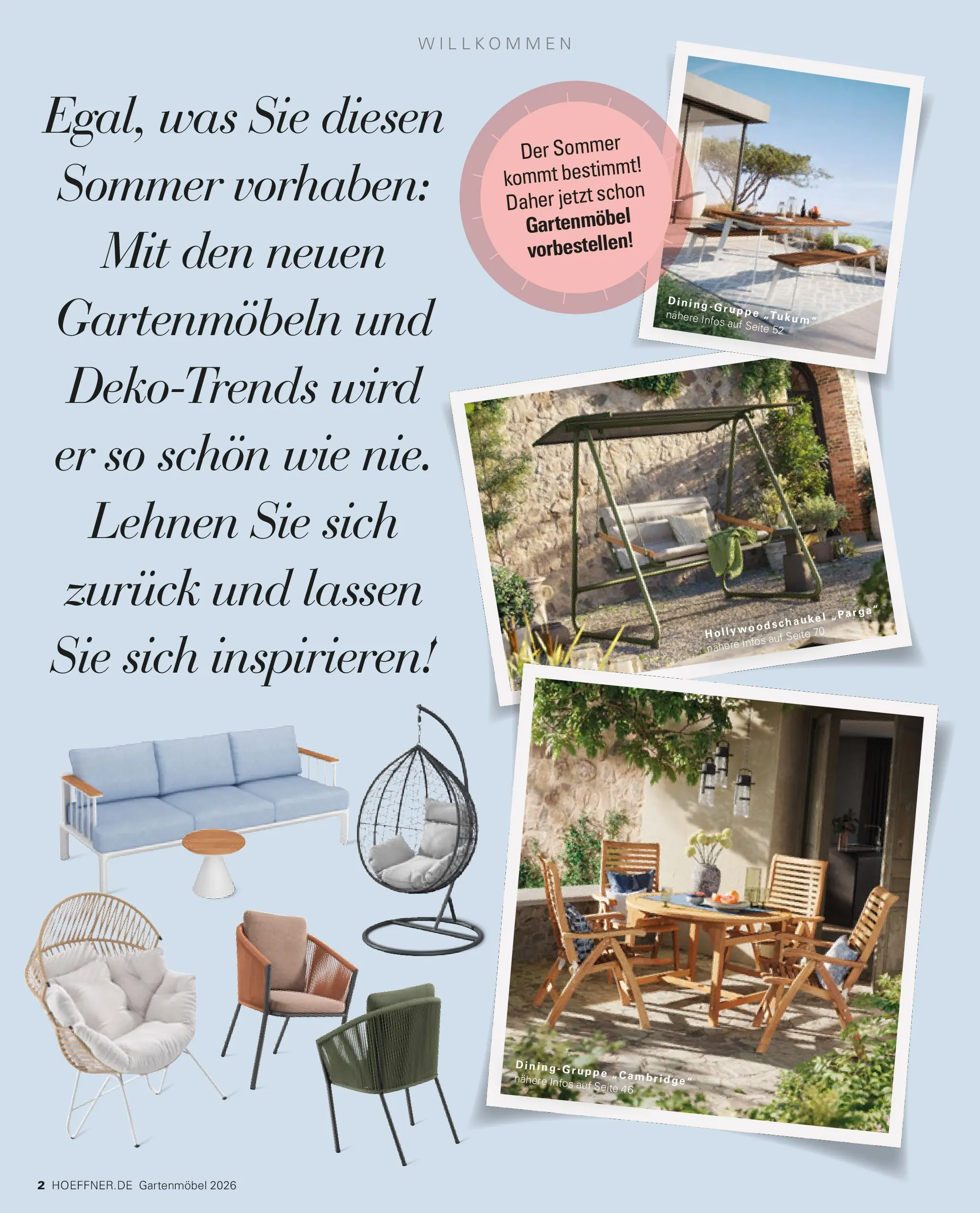 Höffner Prospekt Gartenmöbel Barsbüttel (ab 27.03.2026) zum Blättern | Seite: 2