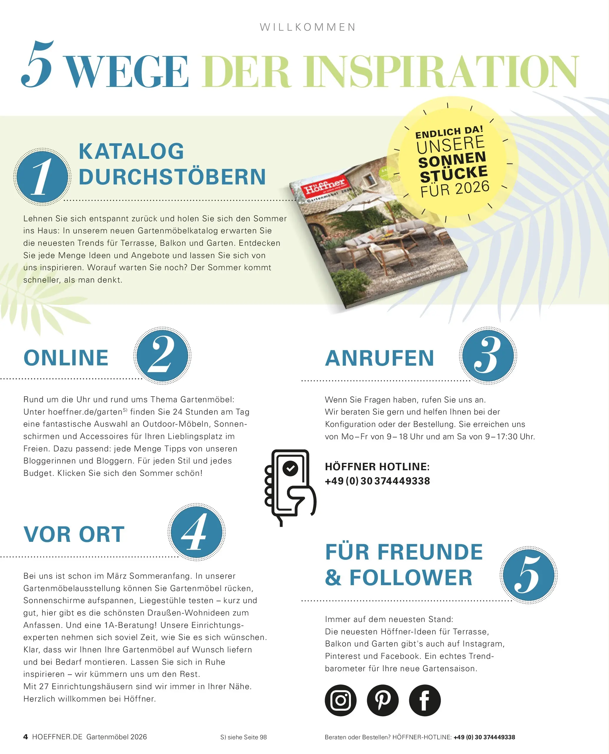 Höffner Prospekt Gartenmöbel Barsbüttel (ab 27.03.2026) zum Blättern | Seite: 4