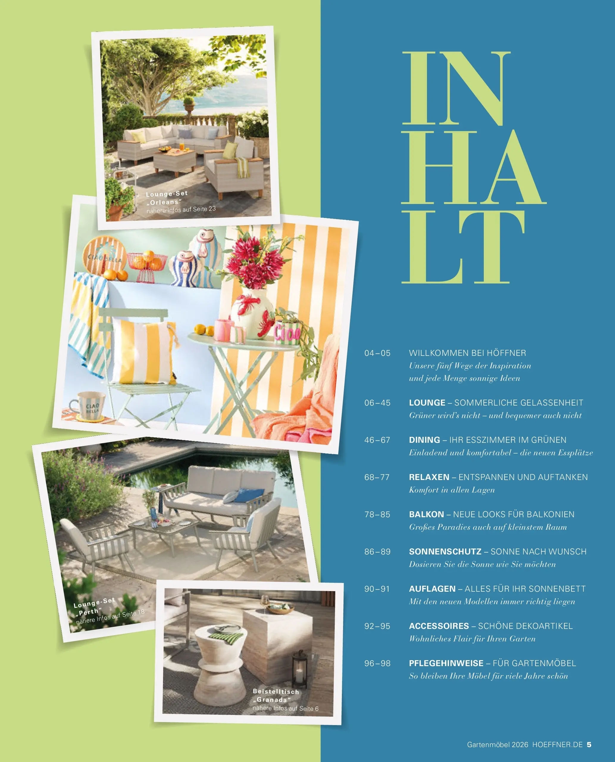 Höffner Prospekt Gartenmöbel Barsbüttel (ab 27.03.2026) zum Blättern | Seite: 5