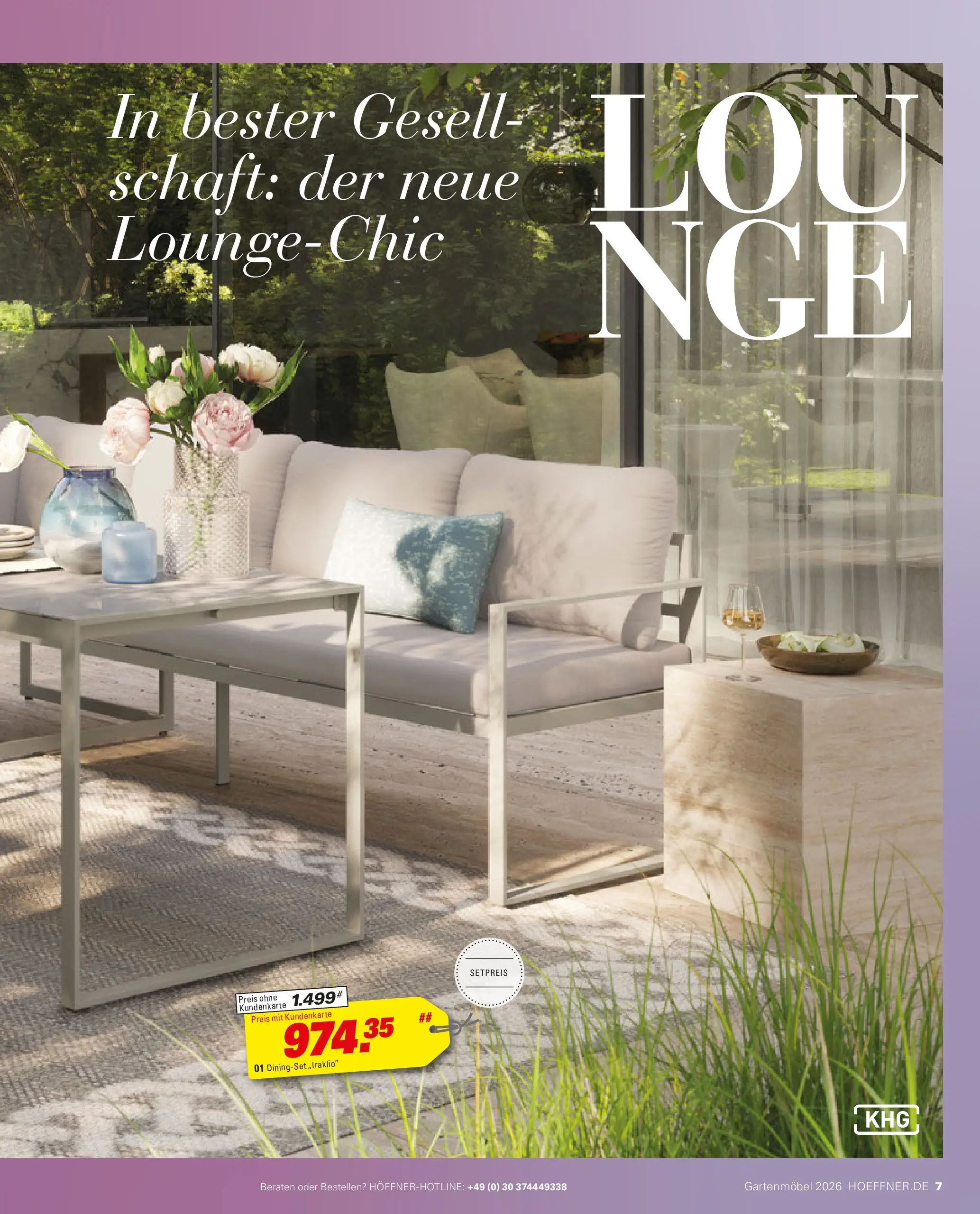 Höffner Prospekt Gartenmöbel Barsbüttel (ab 27.03.2026) zum Blättern | Seite: 7