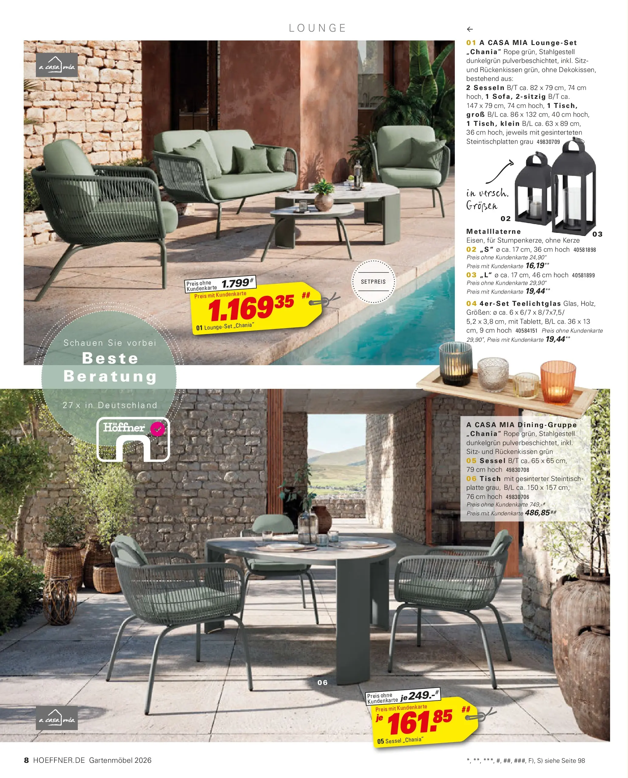 Höffner Prospekt Gartenmöbel Barsbüttel (ab 27.03.2026) zum Blättern | Seite: 8