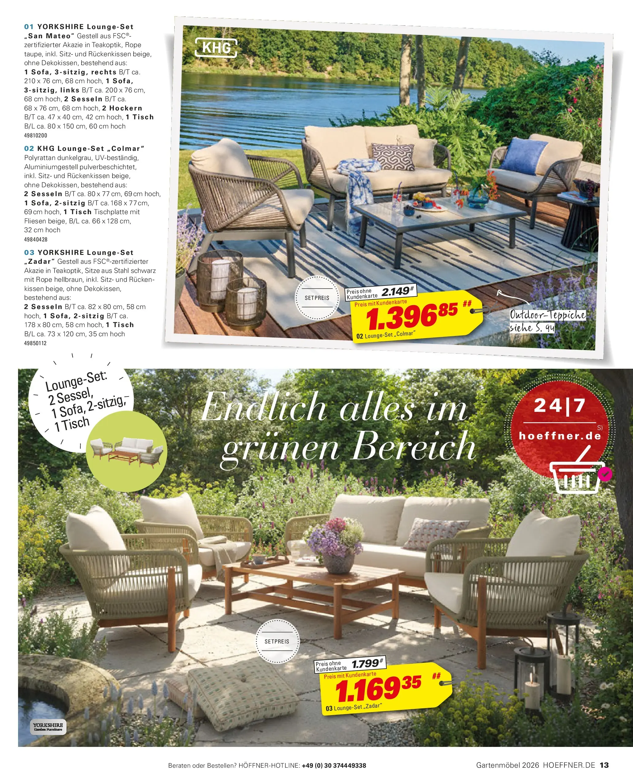 Höffner Prospekt Gartenmöbel Barsbüttel (ab 27.03.2026) zum Blättern | Seite: 13