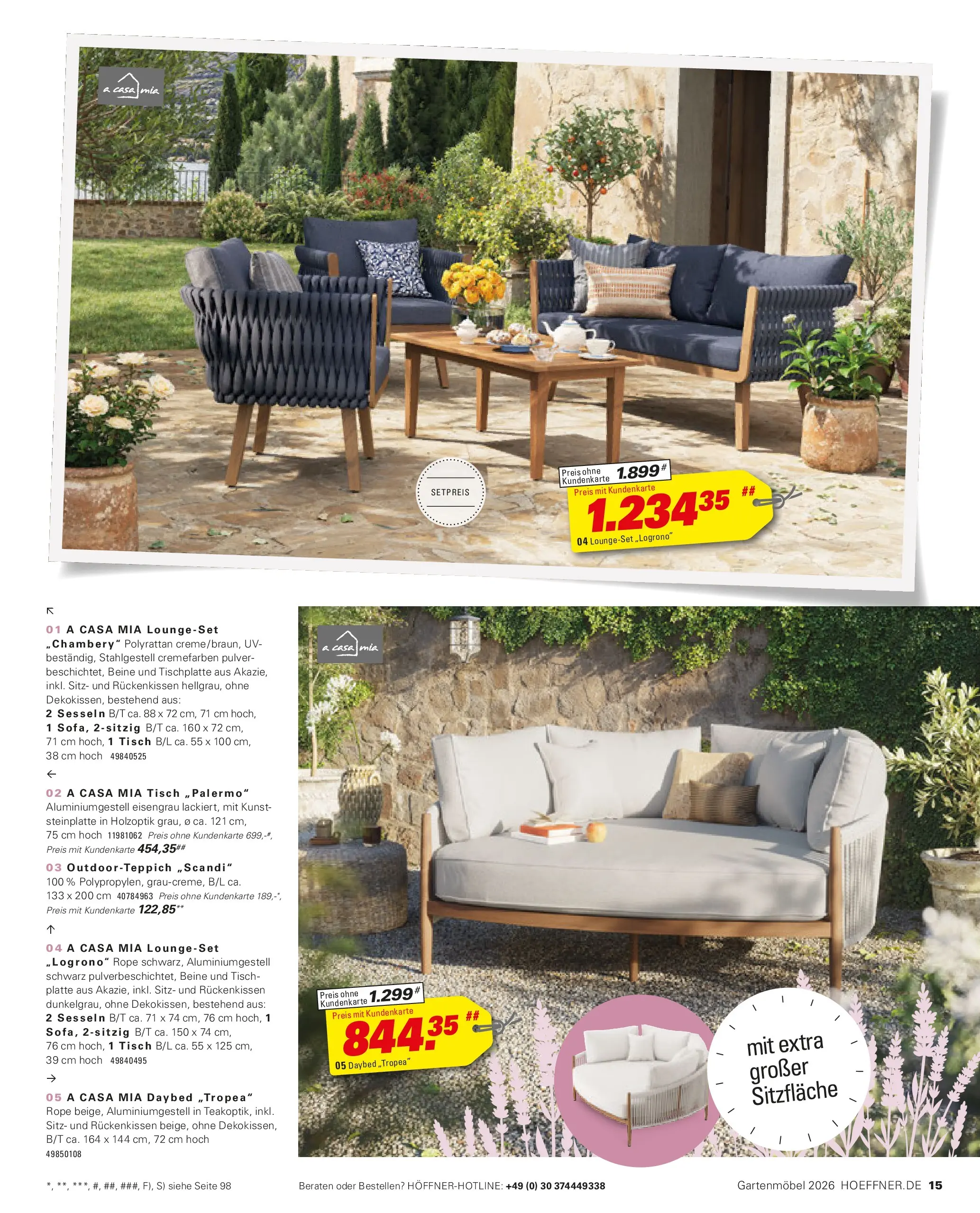 Höffner Prospekt Gartenmöbel Barsbüttel (ab 27.03.2026) zum Blättern | Seite: 15