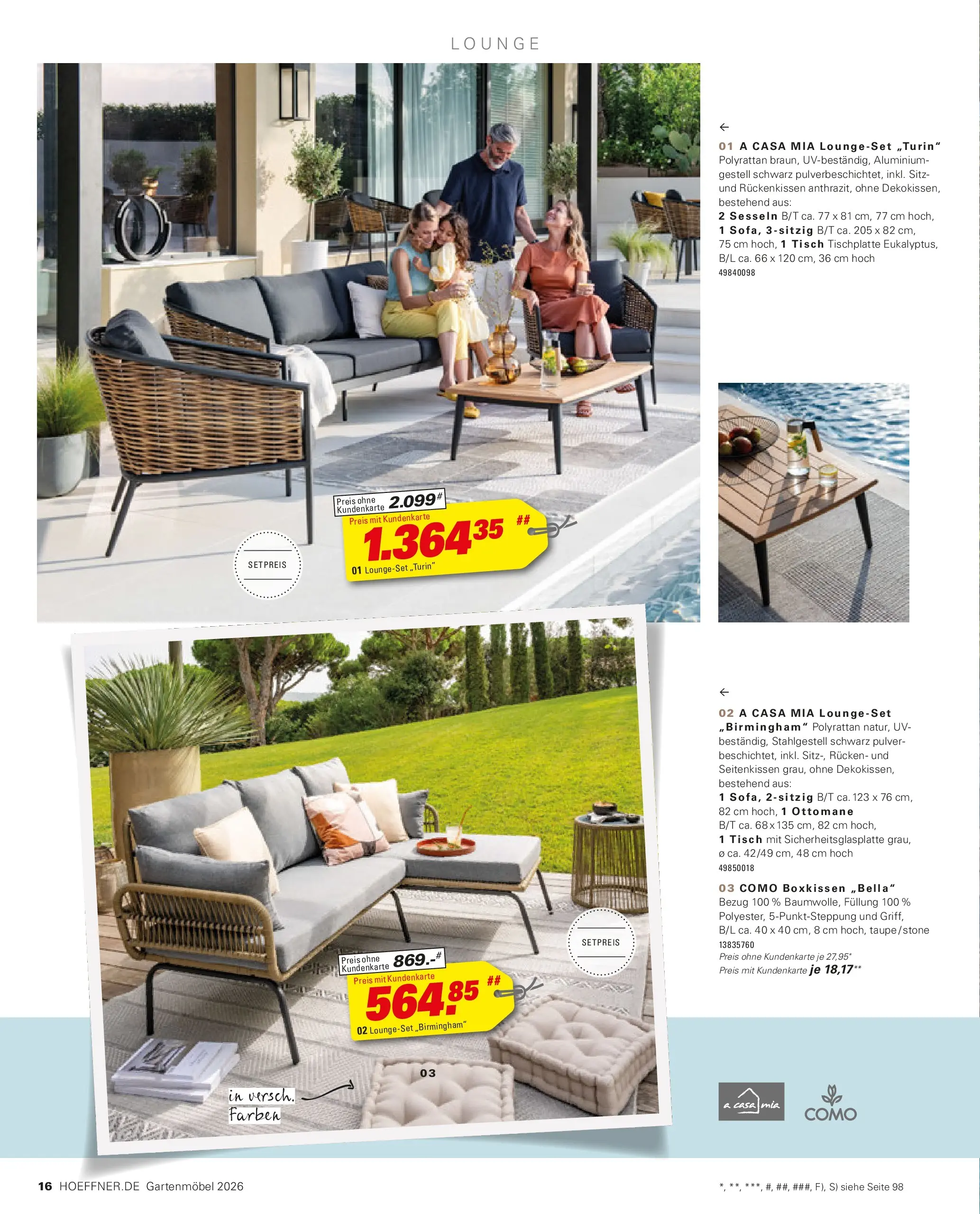 Höffner Prospekt Gartenmöbel Barsbüttel (ab 27.03.2026) zum Blättern | Seite: 16