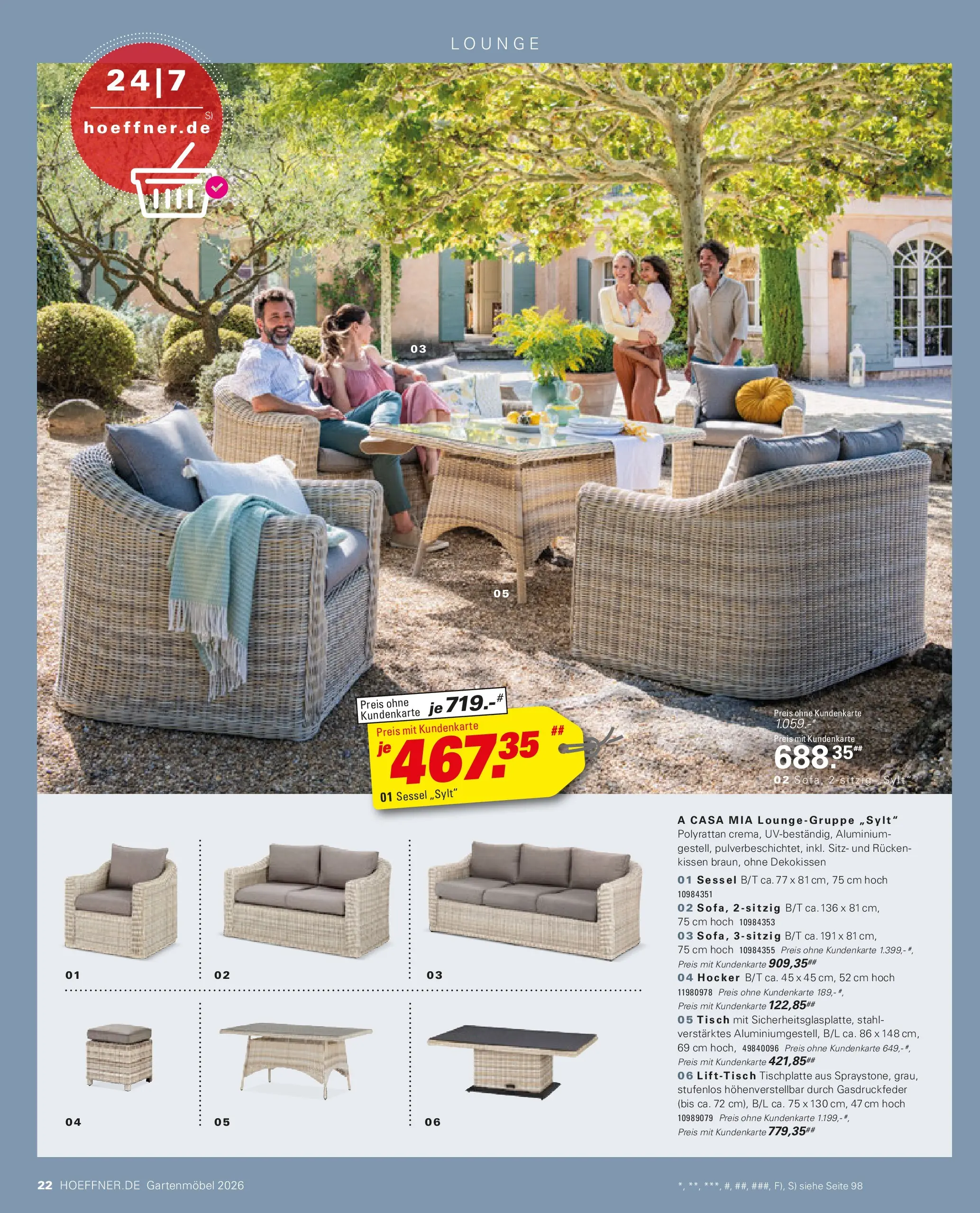 Höffner Prospekt Gartenmöbel Barsbüttel (ab 27.03.2026) zum Blättern | Seite: 22