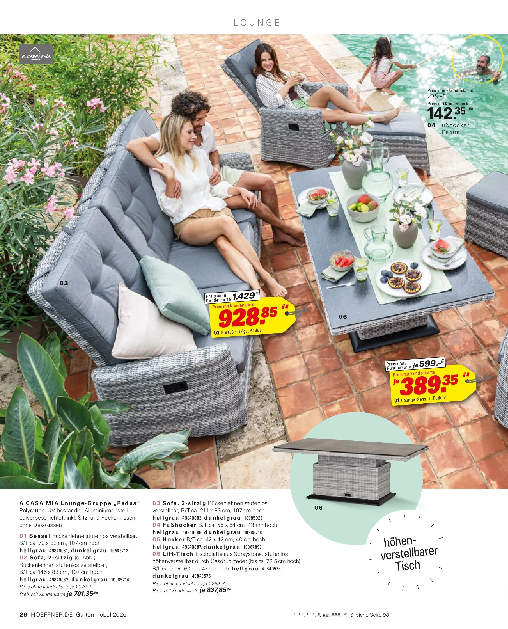 Höffner Prospekt Gartenmöbel Barsbüttel (ab 27.03.2026) zum Blättern | Seite: 26