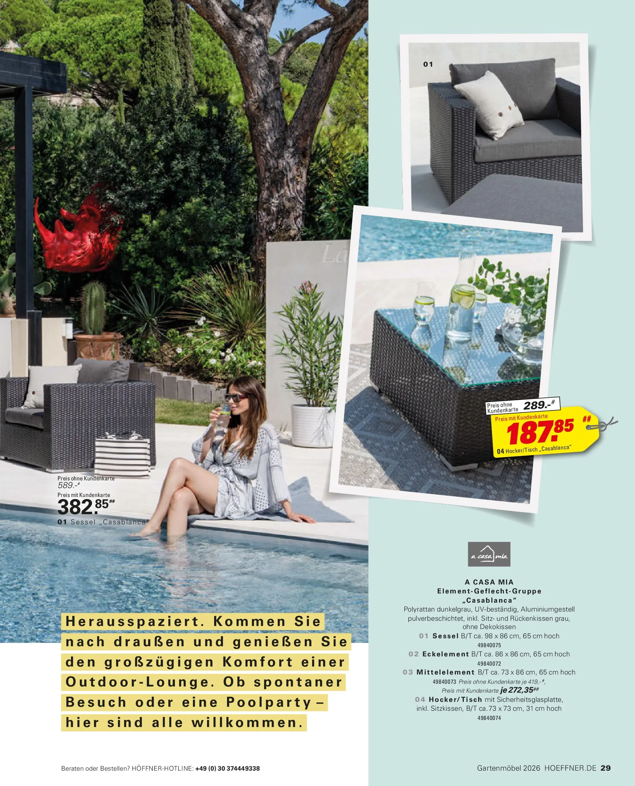 Höffner Prospekt Gartenmöbel Barsbüttel (ab 27.03.2026) zum Blättern | Seite: 29