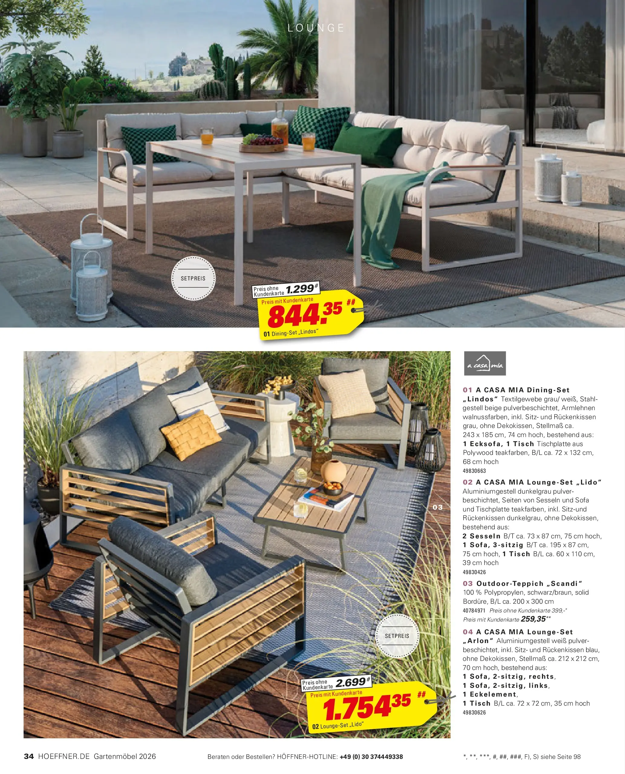 Höffner Prospekt Gartenmöbel Barsbüttel (ab 27.03.2026) zum Blättern | Seite: 34
