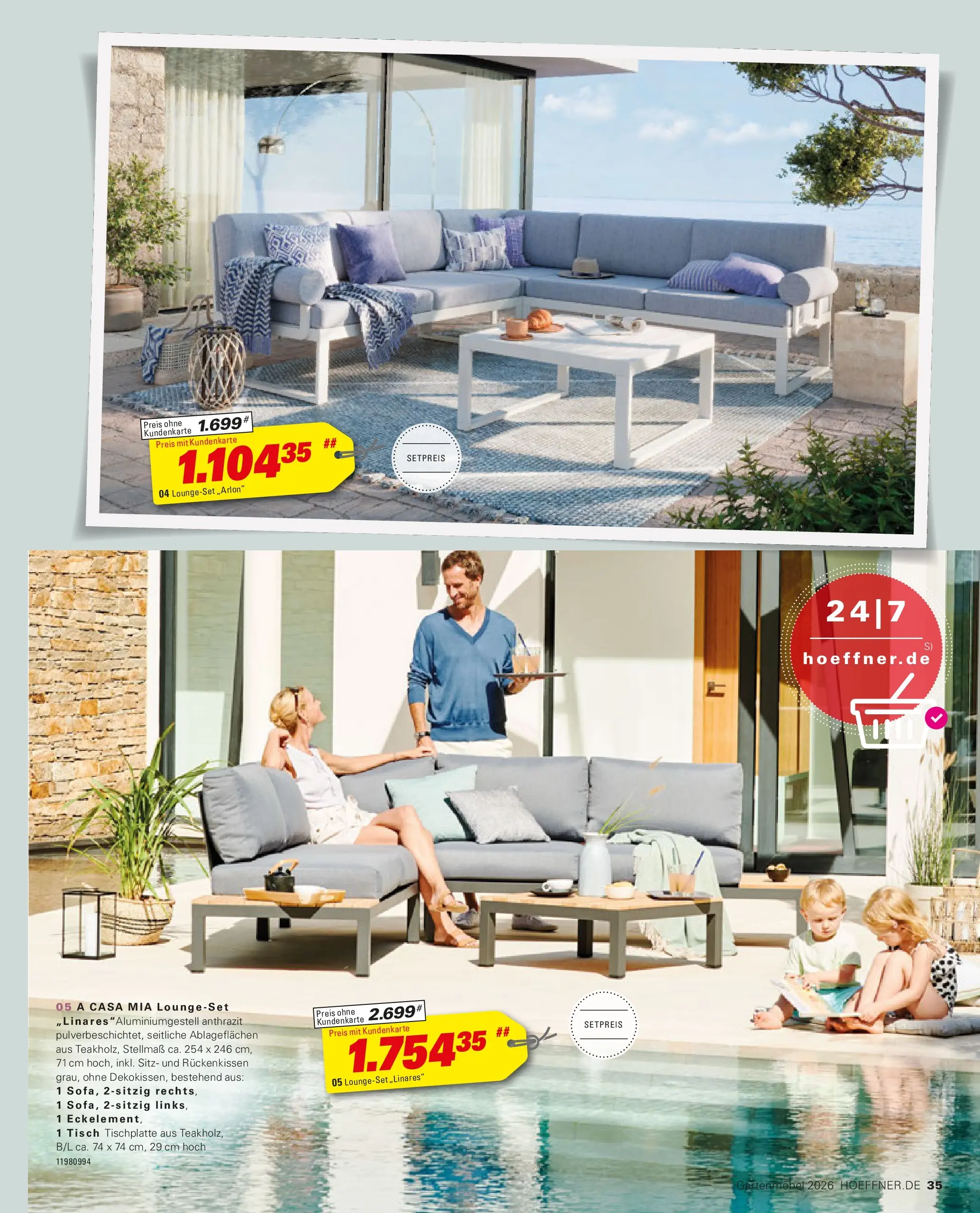 Höffner Prospekt Gartenmöbel Barsbüttel (ab 27.03.2026) zum Blättern | Seite: 35