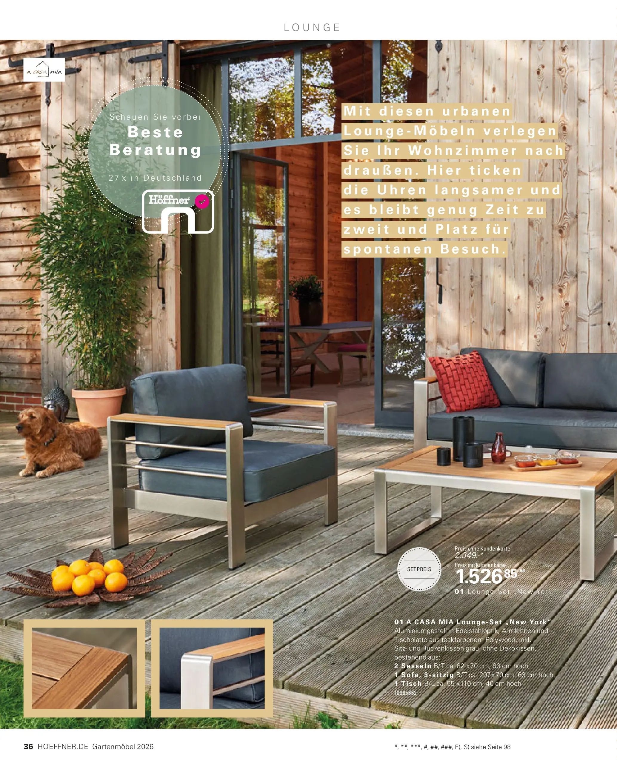 Höffner Prospekt Gartenmöbel Barsbüttel (ab 27.03.2026) zum Blättern | Seite: 36