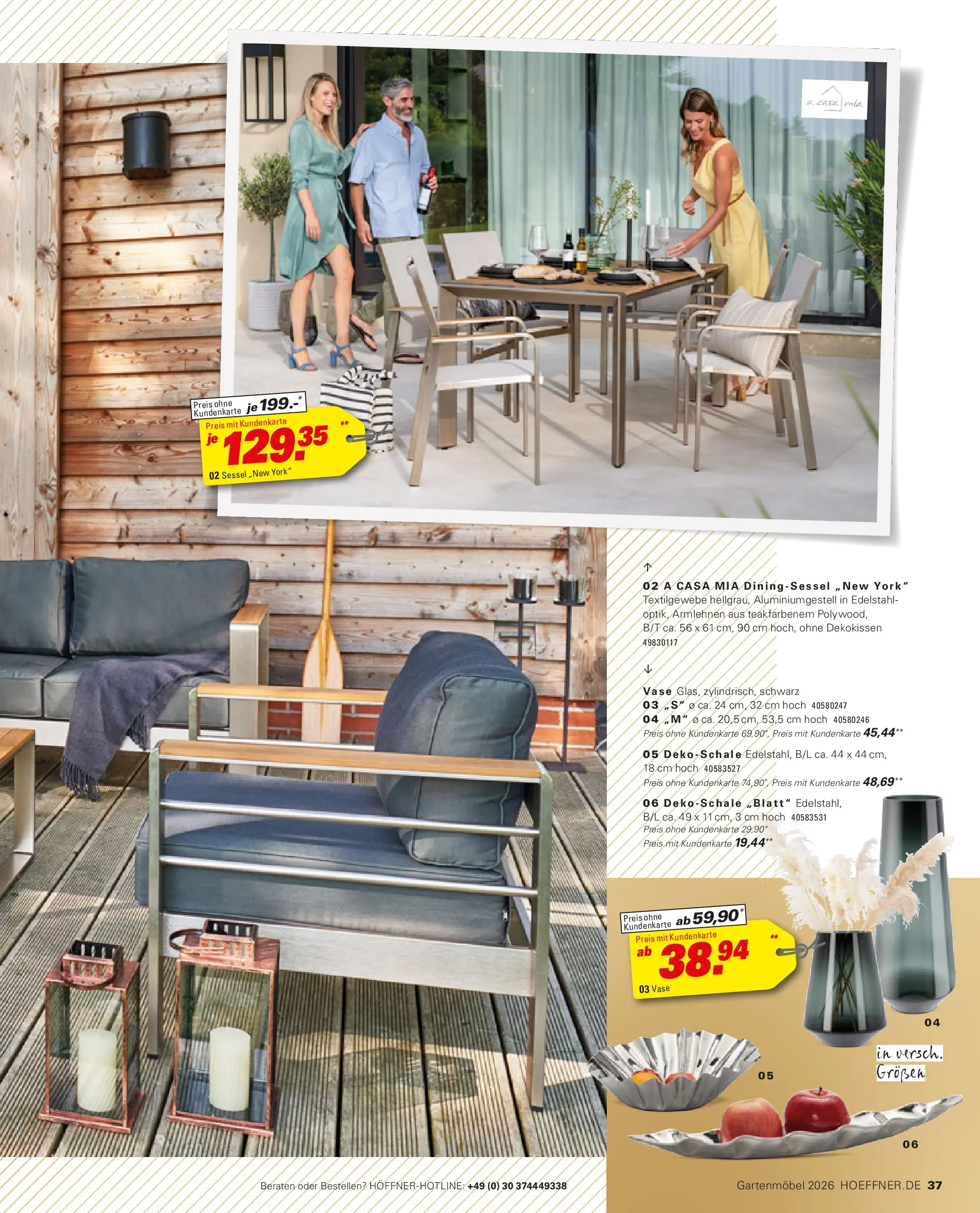 Höffner Prospekt Gartenmöbel Barsbüttel (ab 27.03.2026) zum Blättern | Seite: 37