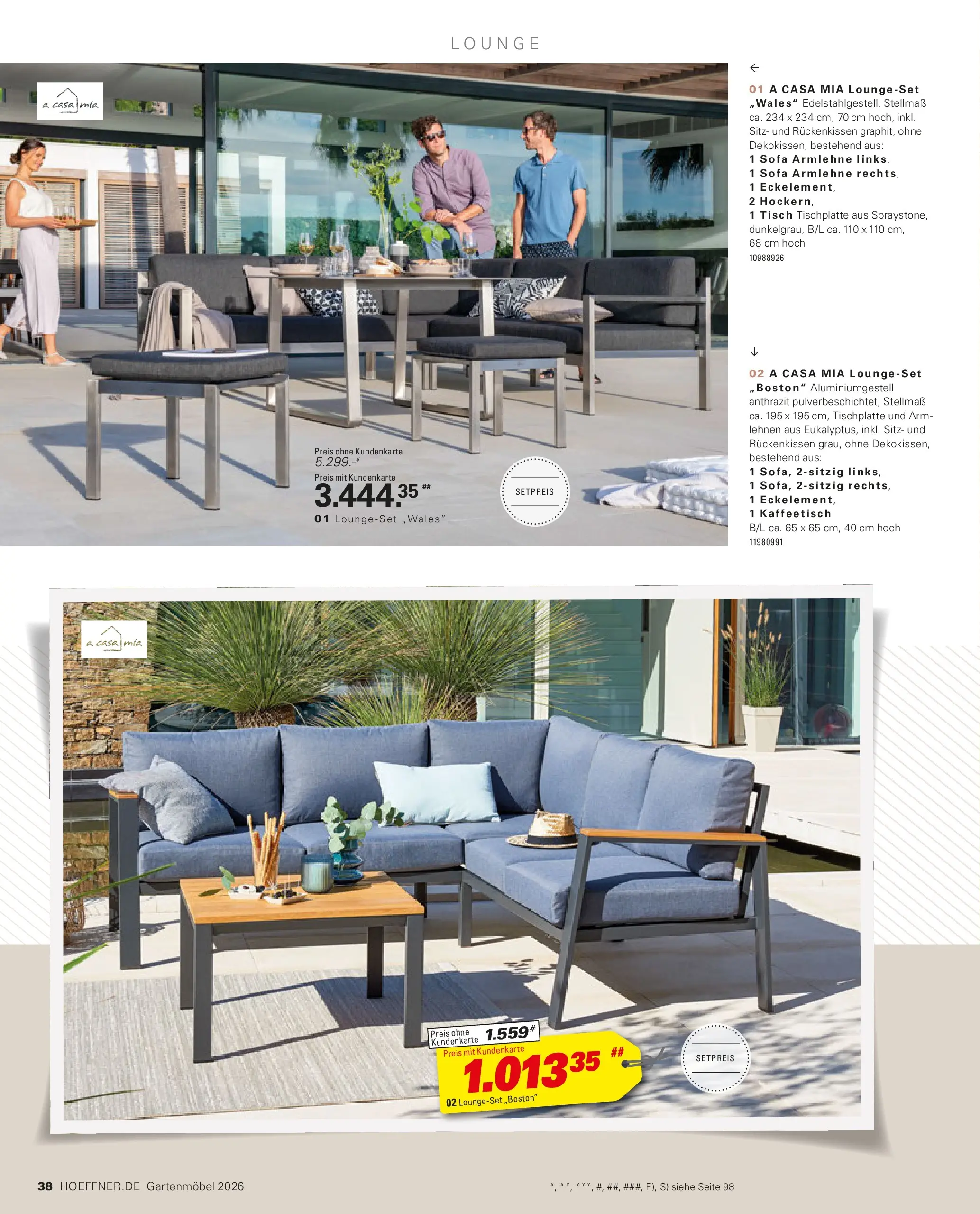 Höffner Prospekt Gartenmöbel Barsbüttel (ab 27.03.2026) zum Blättern | Seite: 38