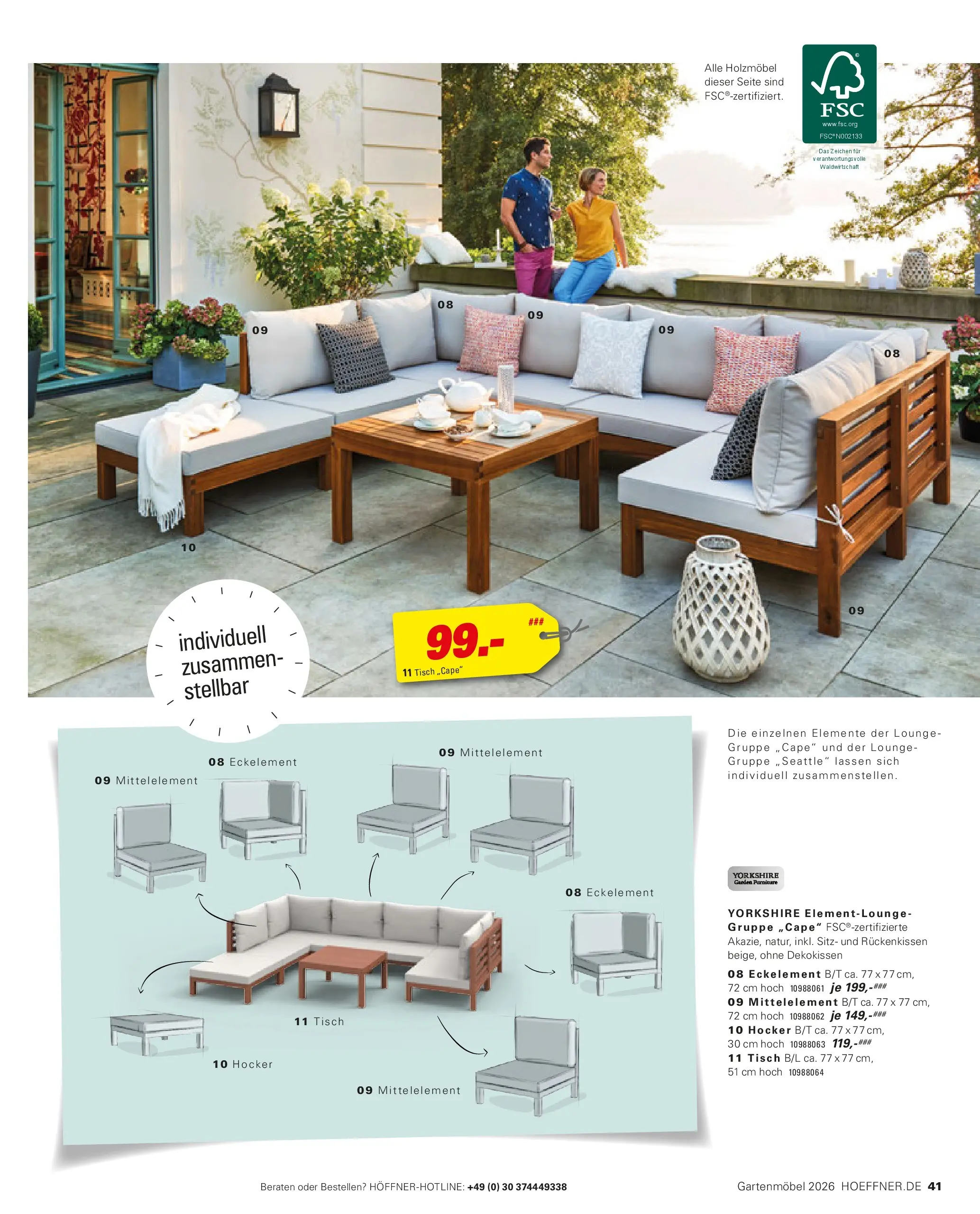 Höffner Prospekt Gartenmöbel Barsbüttel (ab 27.03.2026) zum Blättern | Seite: 41