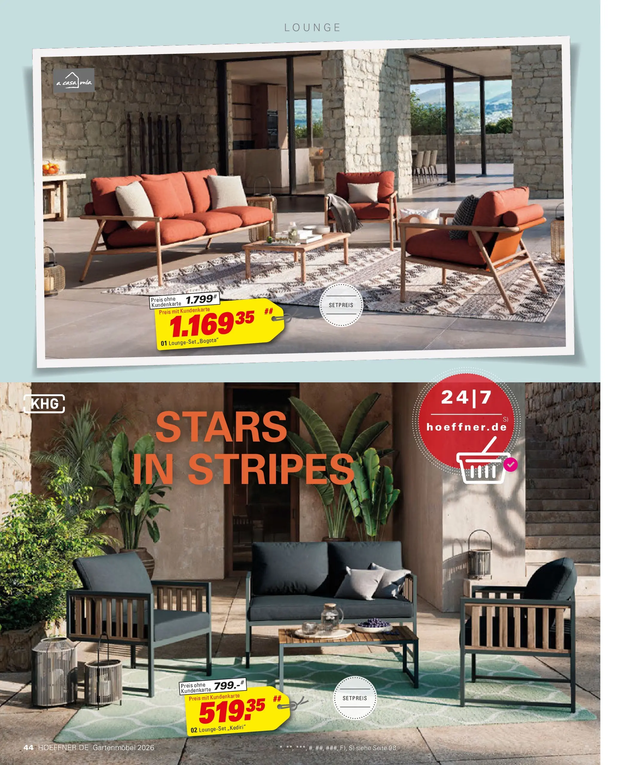 Höffner Prospekt Gartenmöbel Barsbüttel (ab 27.03.2026) zum Blättern | Seite: 44
