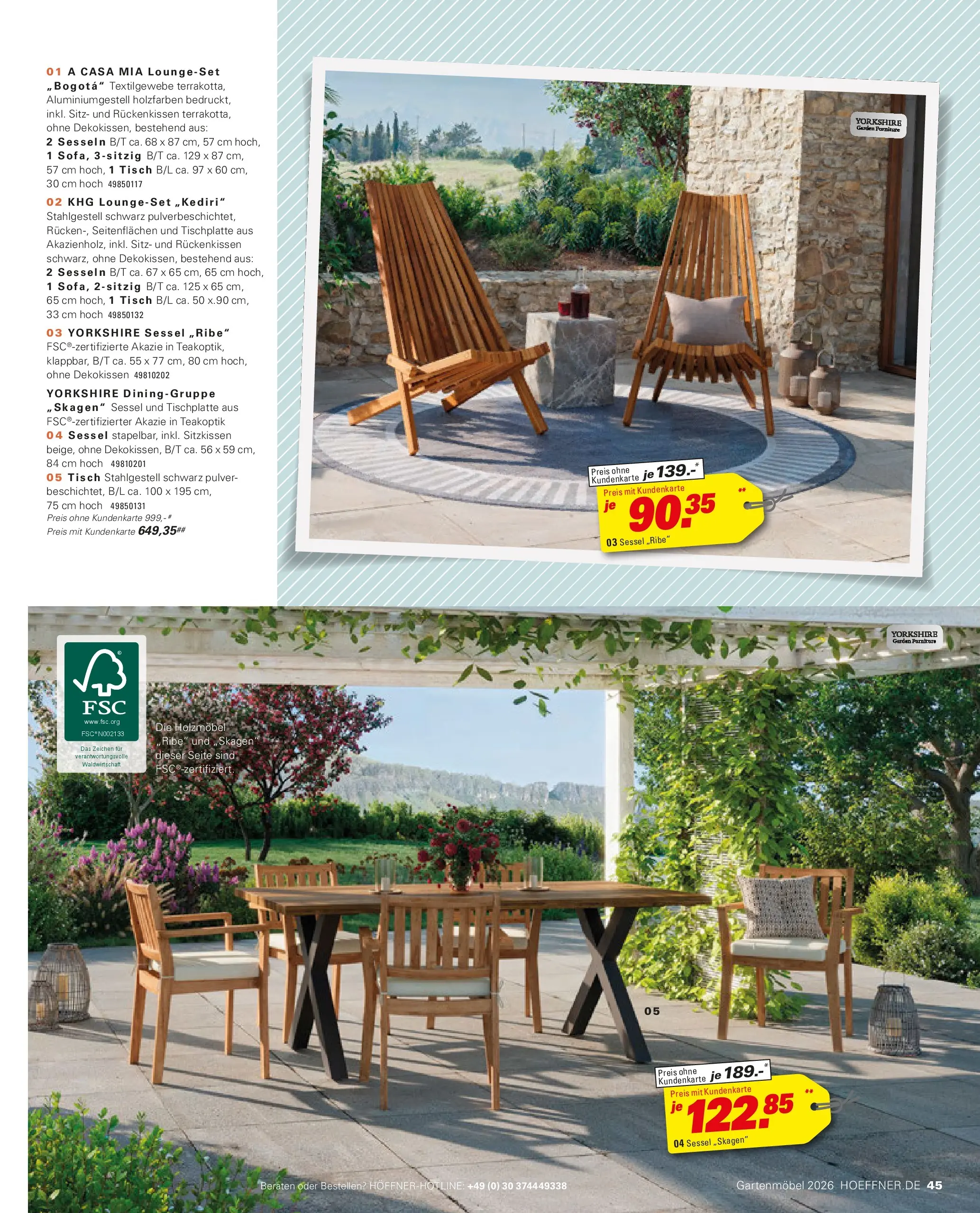 Höffner Prospekt Gartenmöbel Barsbüttel (ab 27.03.2026) zum Blättern | Seite: 45