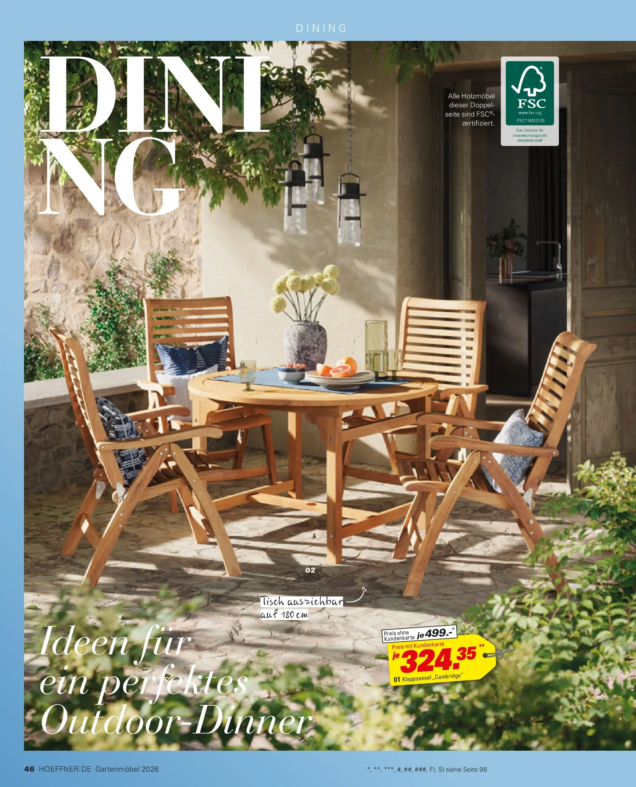 Höffner Prospekt Gartenmöbel Barsbüttel (ab 27.03.2026) zum Blättern | Seite: 46