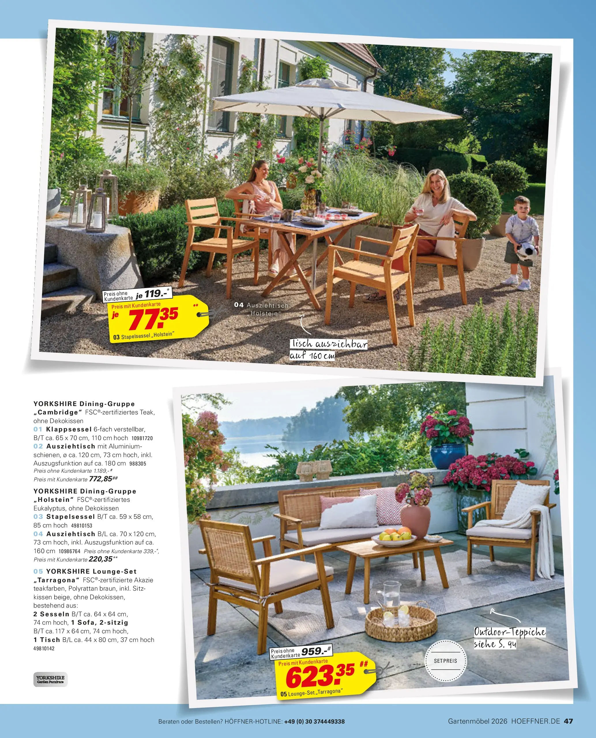 Höffner Prospekt Gartenmöbel Barsbüttel (ab 27.03.2026) zum Blättern | Seite: 47