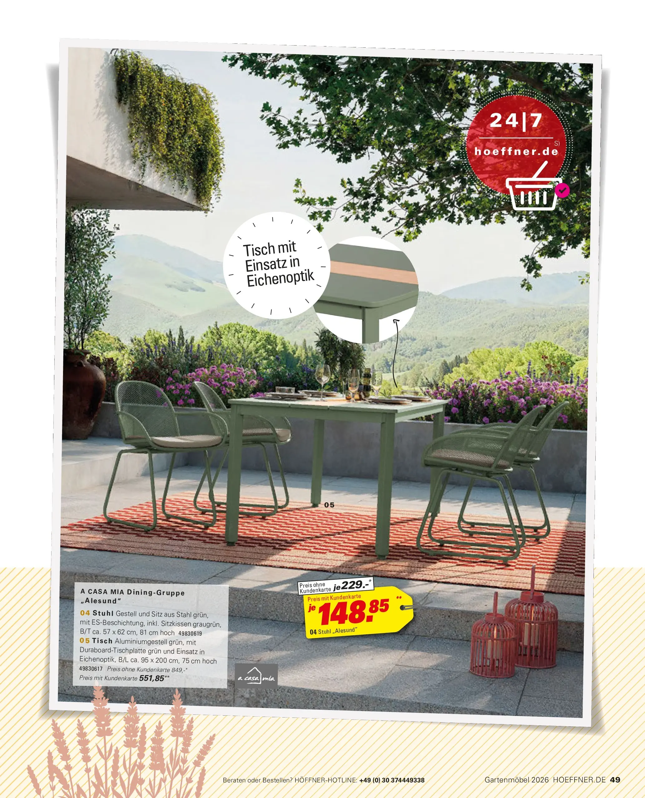 Höffner Prospekt Gartenmöbel Barsbüttel (ab 27.03.2026) zum Blättern | Seite: 49