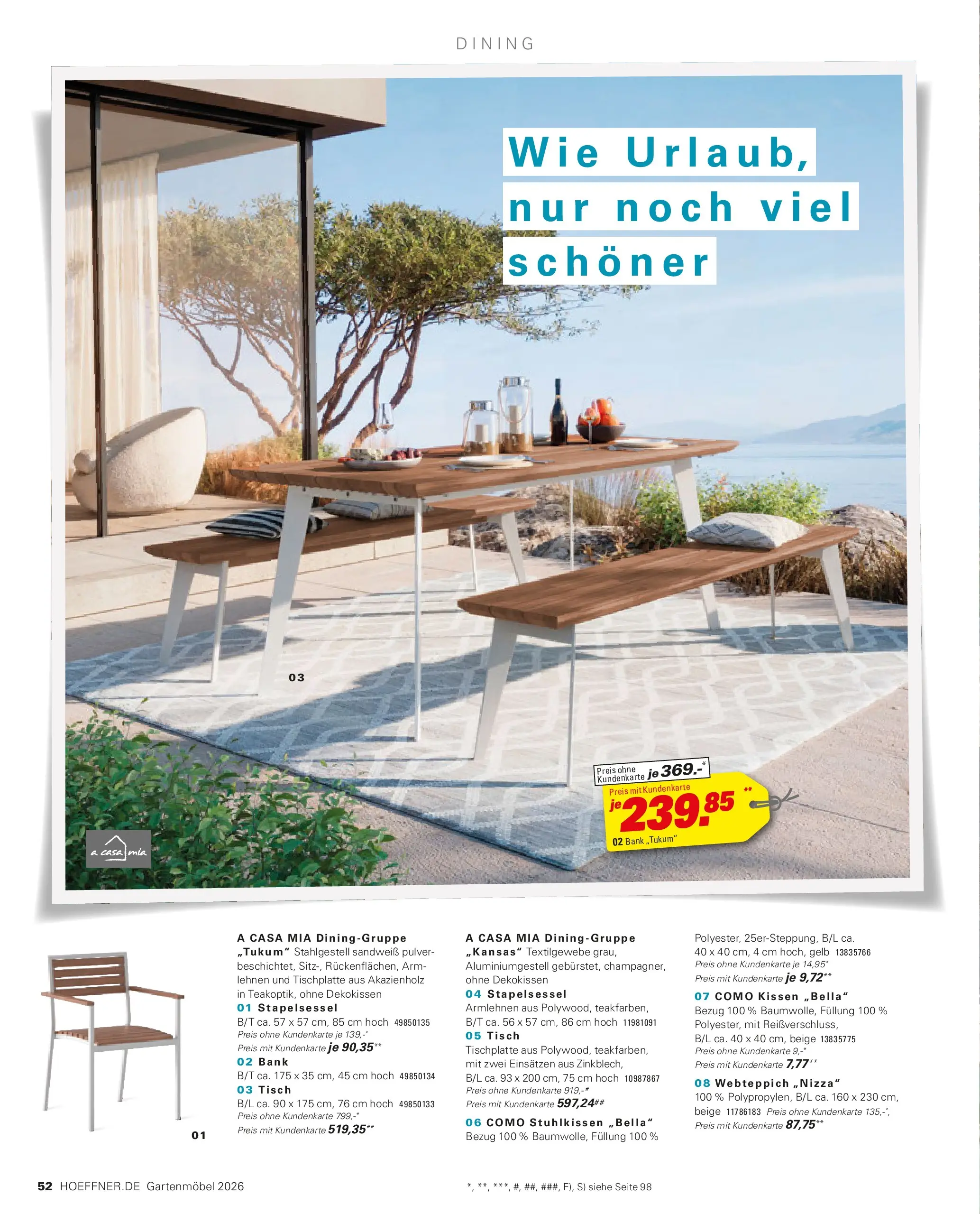 Höffner Prospekt Gartenmöbel Barsbüttel (ab 27.03.2026) zum Blättern | Seite: 52