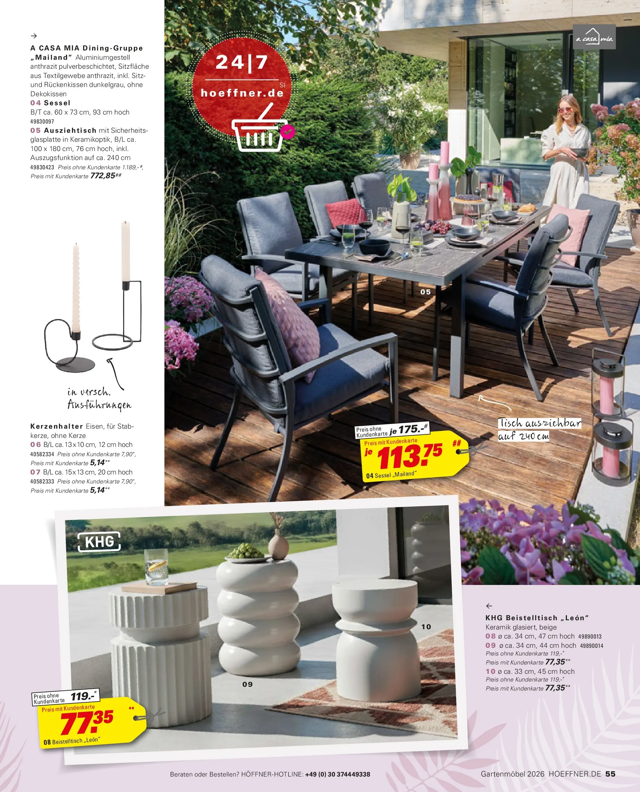 Höffner Prospekt Gartenmöbel Barsbüttel (ab 27.03.2026) zum Blättern | Seite: 55