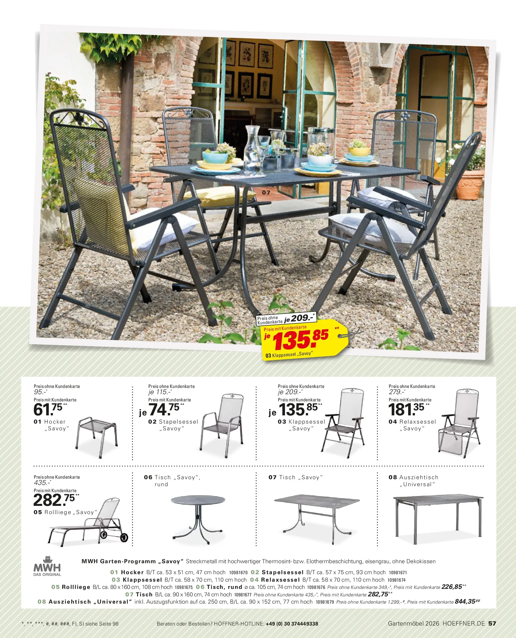 Höffner Prospekt Gartenmöbel Barsbüttel (ab 27.03.2026) zum Blättern | Seite: 57