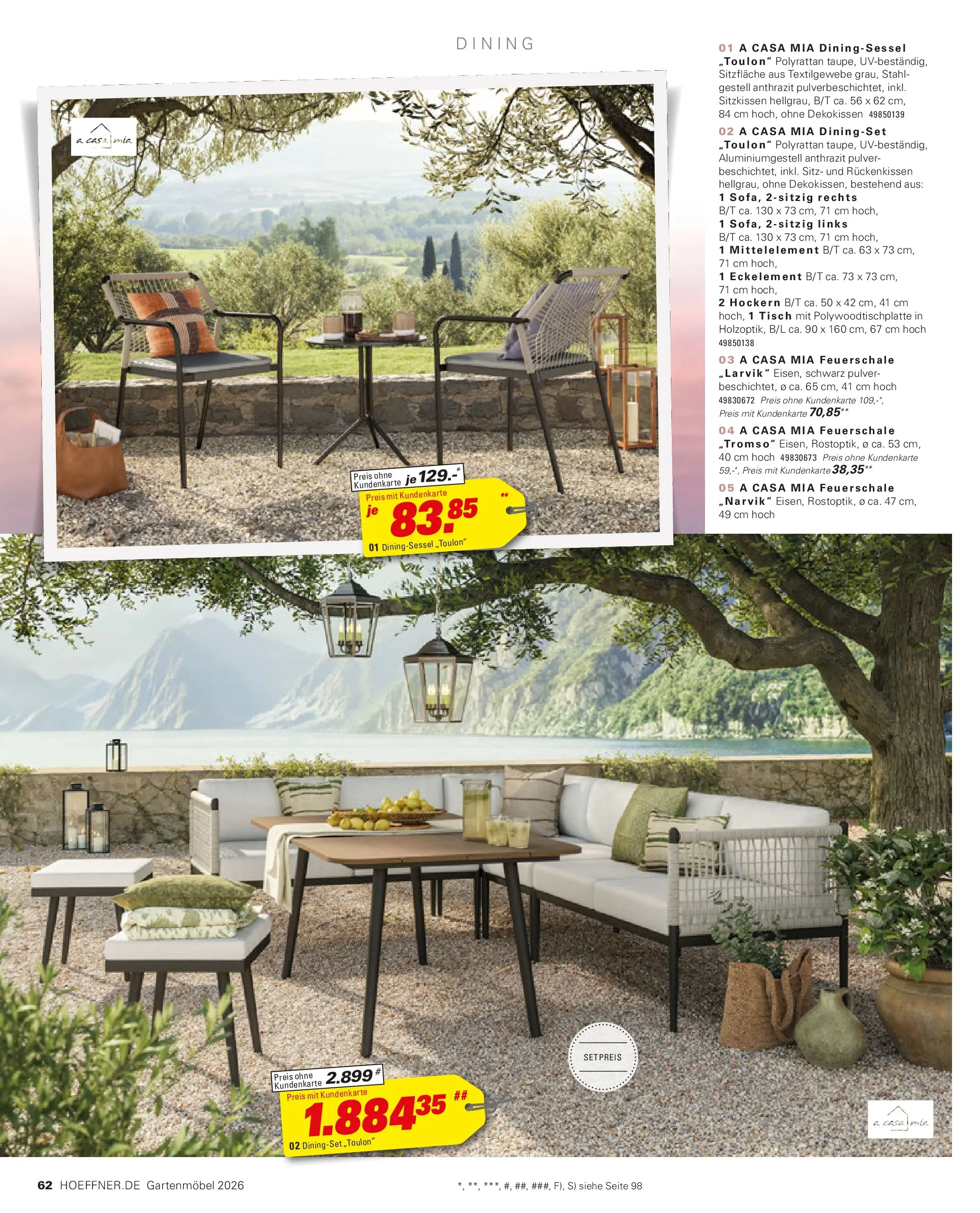 Höffner Prospekt Gartenmöbel Barsbüttel (ab 27.03.2026) zum Blättern | Seite: 62