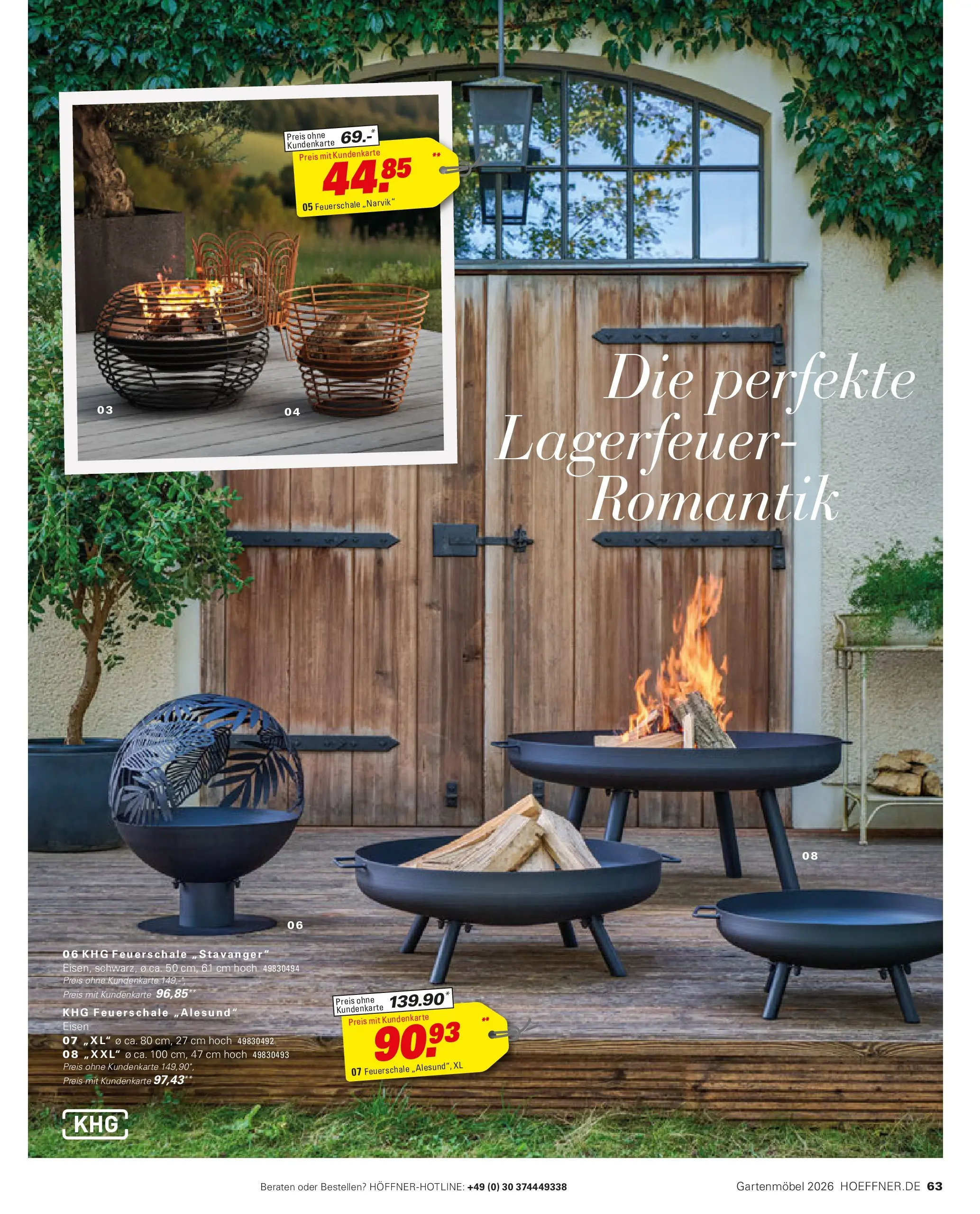 Höffner Prospekt Gartenmöbel Barsbüttel (ab 27.03.2026) zum Blättern | Seite: 63