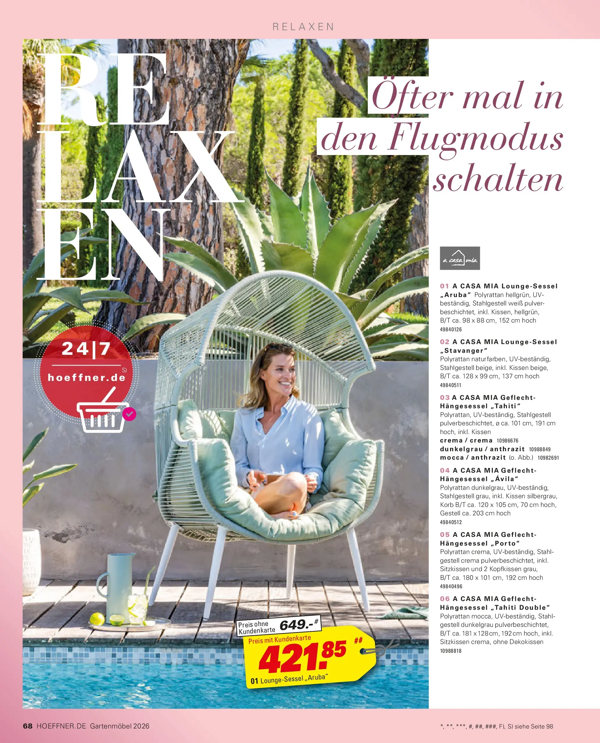 Höffner Prospekt Gartenmöbel Barsbüttel (ab 27.03.2026) zum Blättern | Seite: 68