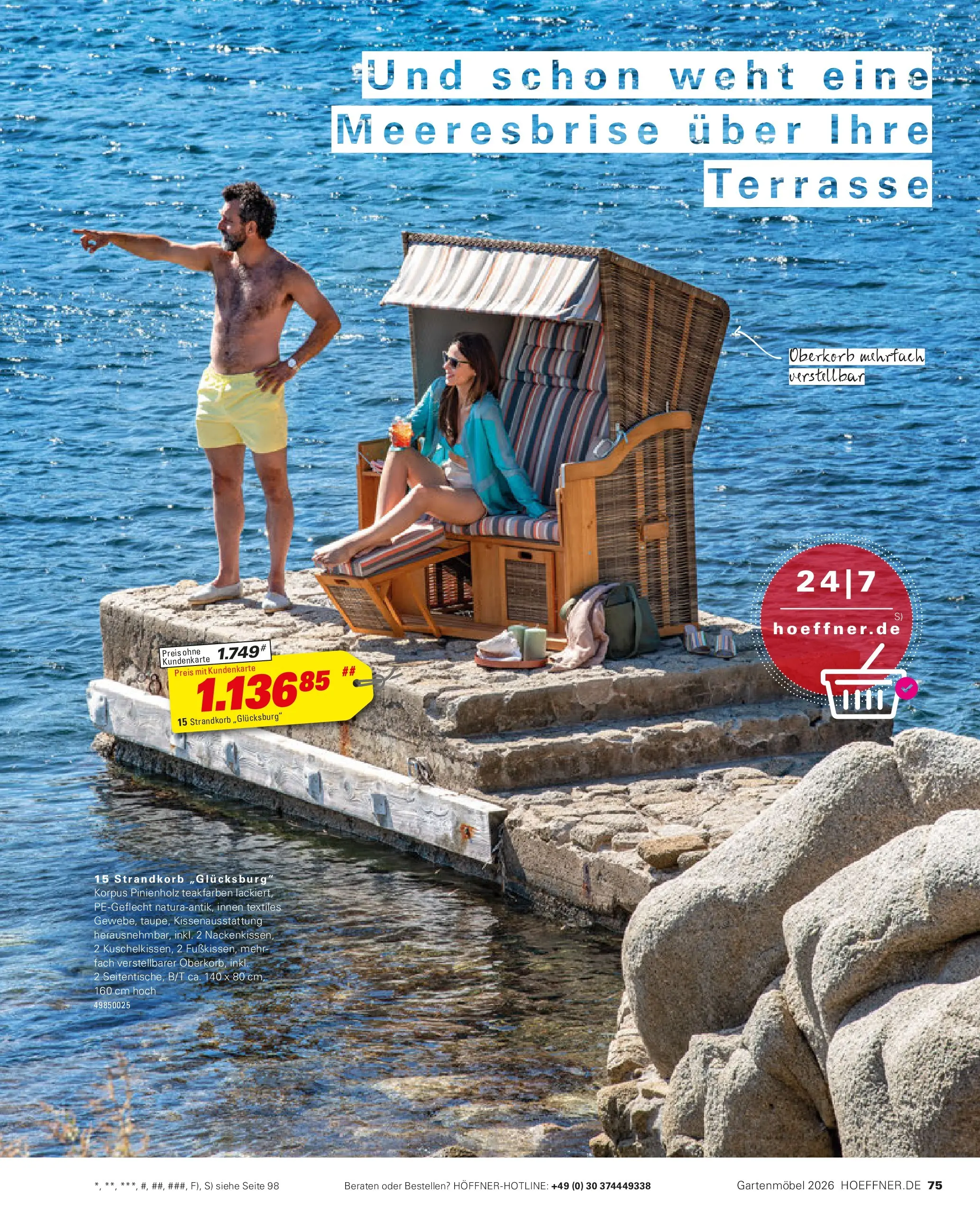 Höffner Prospekt Gartenmöbel Barsbüttel (ab 27.03.2026) zum Blättern | Seite: 75