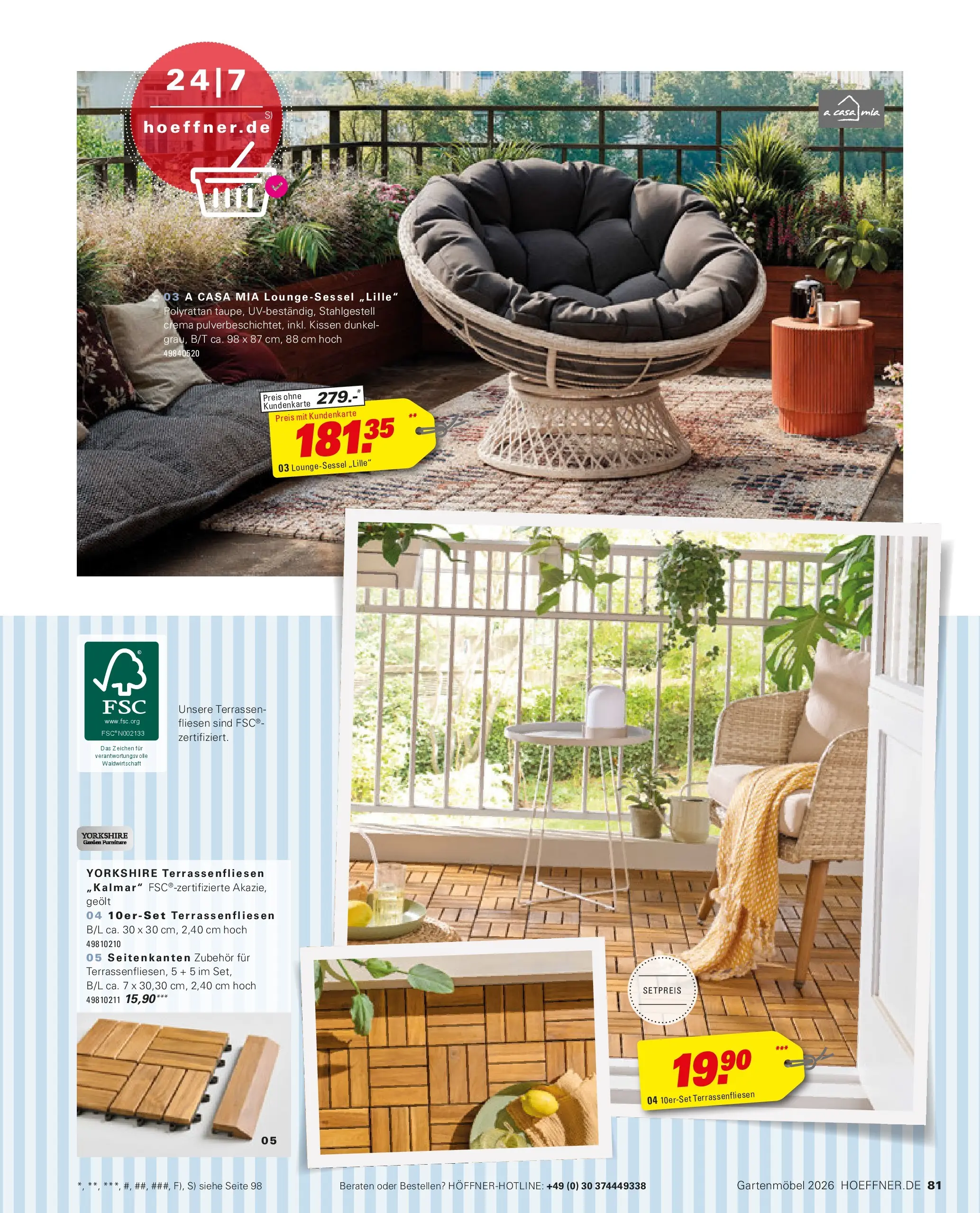 Höffner Prospekt Gartenmöbel Barsbüttel (ab 27.03.2026) zum Blättern | Seite: 81