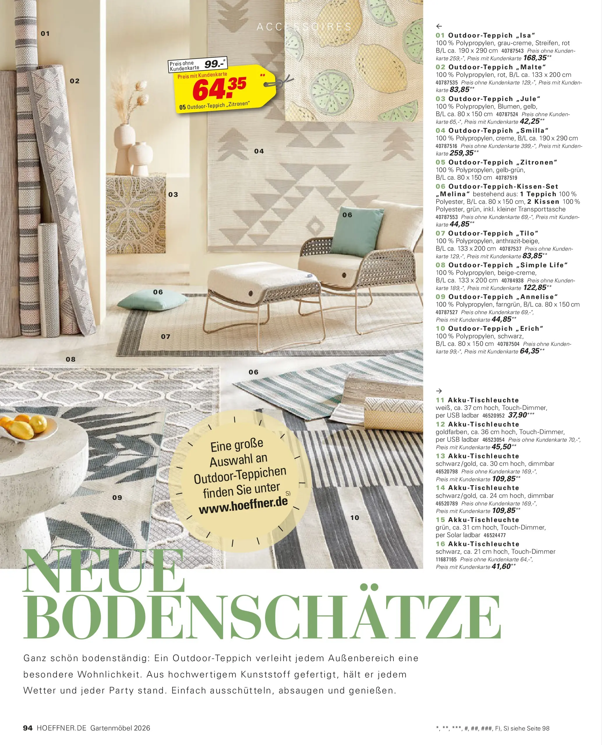 Höffner Prospekt Gartenmöbel Barsbüttel (ab 27.03.2026) zum Blättern | Seite: 94