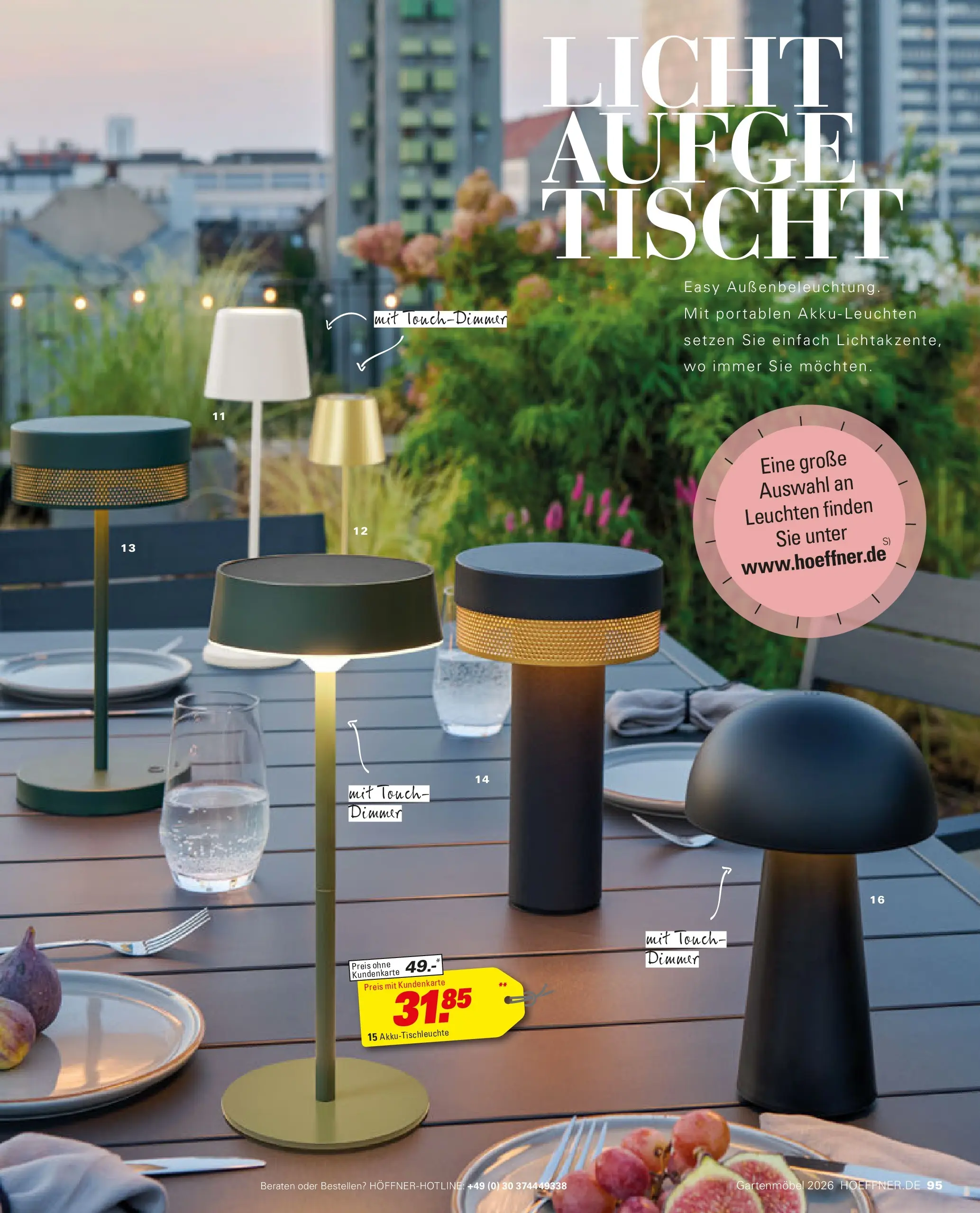 Höffner Prospekt Gartenmöbel Barsbüttel (ab 27.03.2026) zum Blättern | Seite: 95