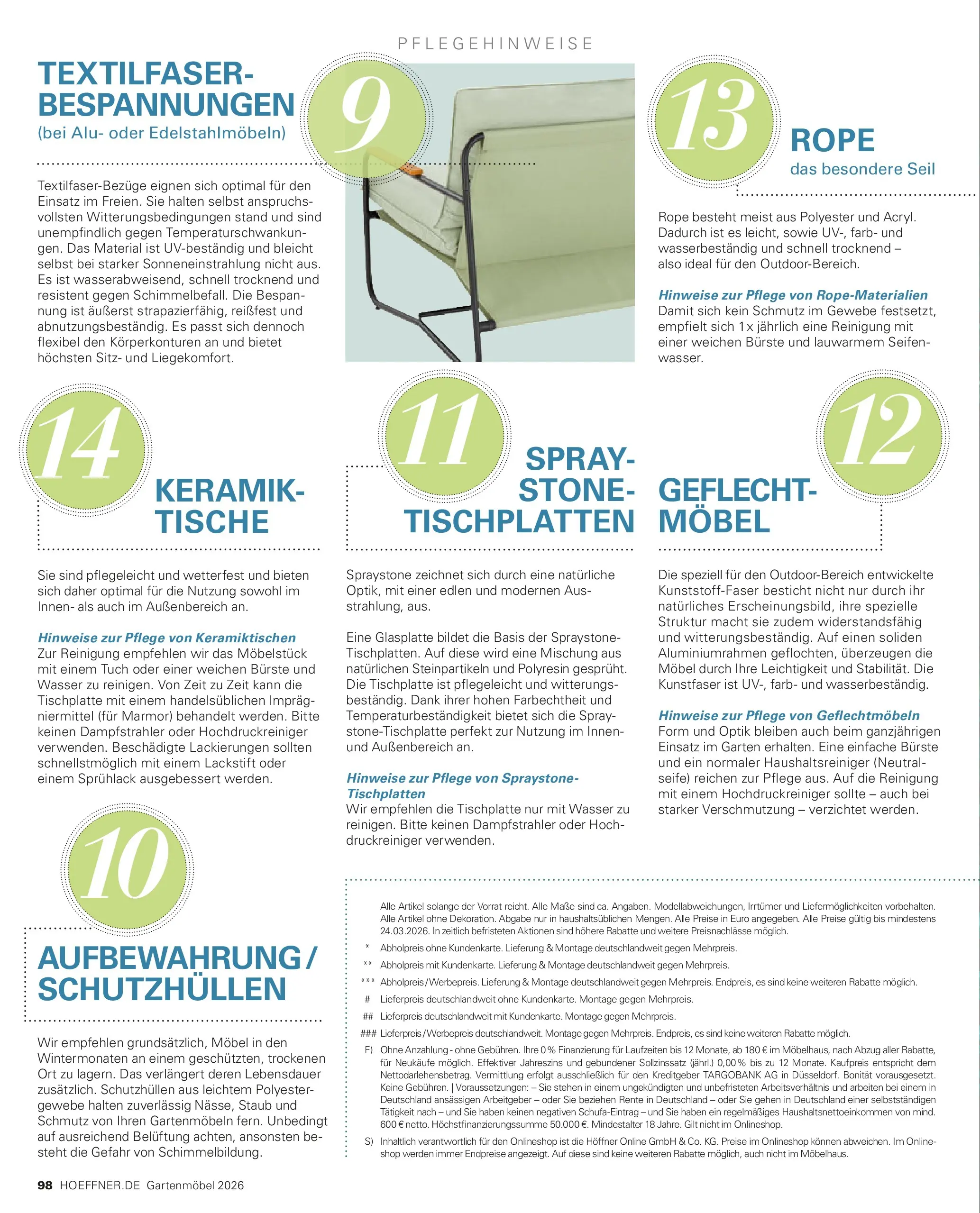 Höffner Prospekt Gartenmöbel Barsbüttel (ab 27.03.2026) zum Blättern | Seite: 98