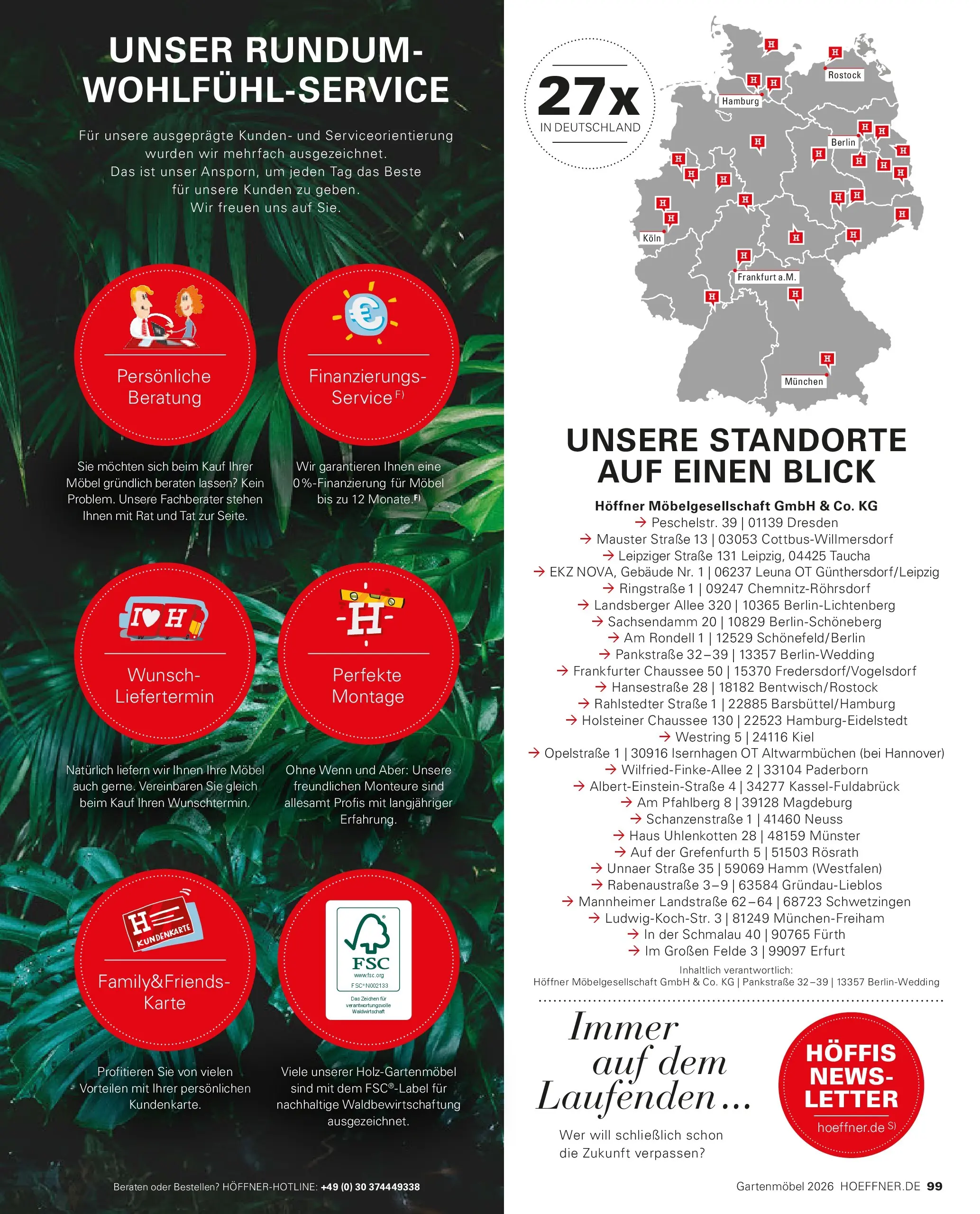 Höffner Prospekt Gartenmöbel Barsbüttel (ab 27.03.2026) zum Blättern | Seite: 99